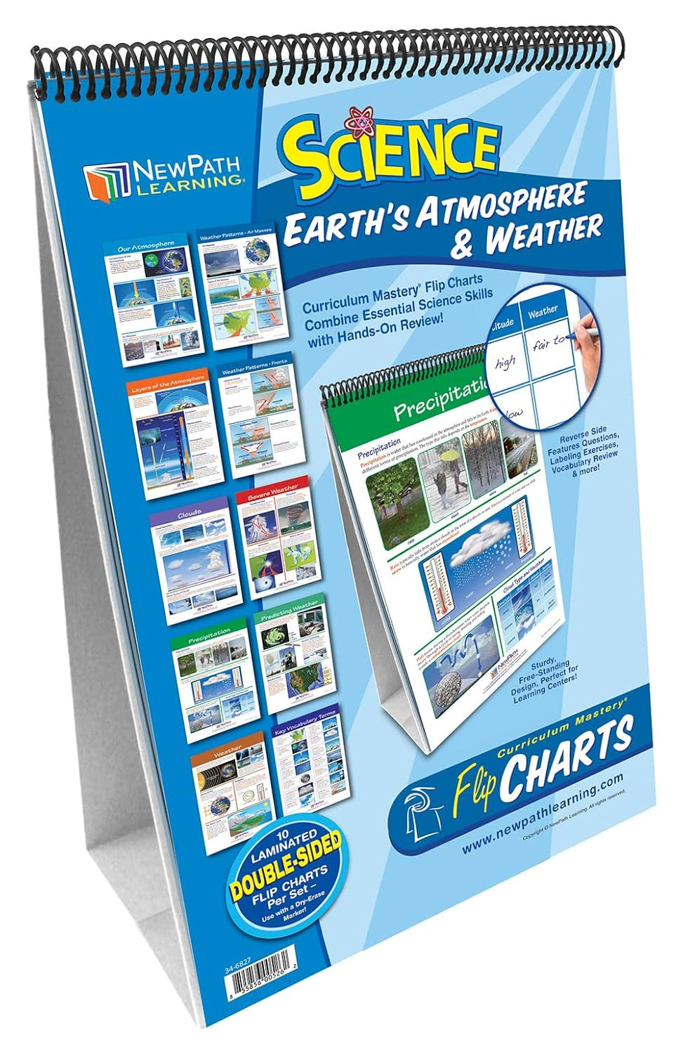 Earth'S Atmosphere Laminated, Double-Sided “Write-On/Wipe-Off” Flip Chart - Set 