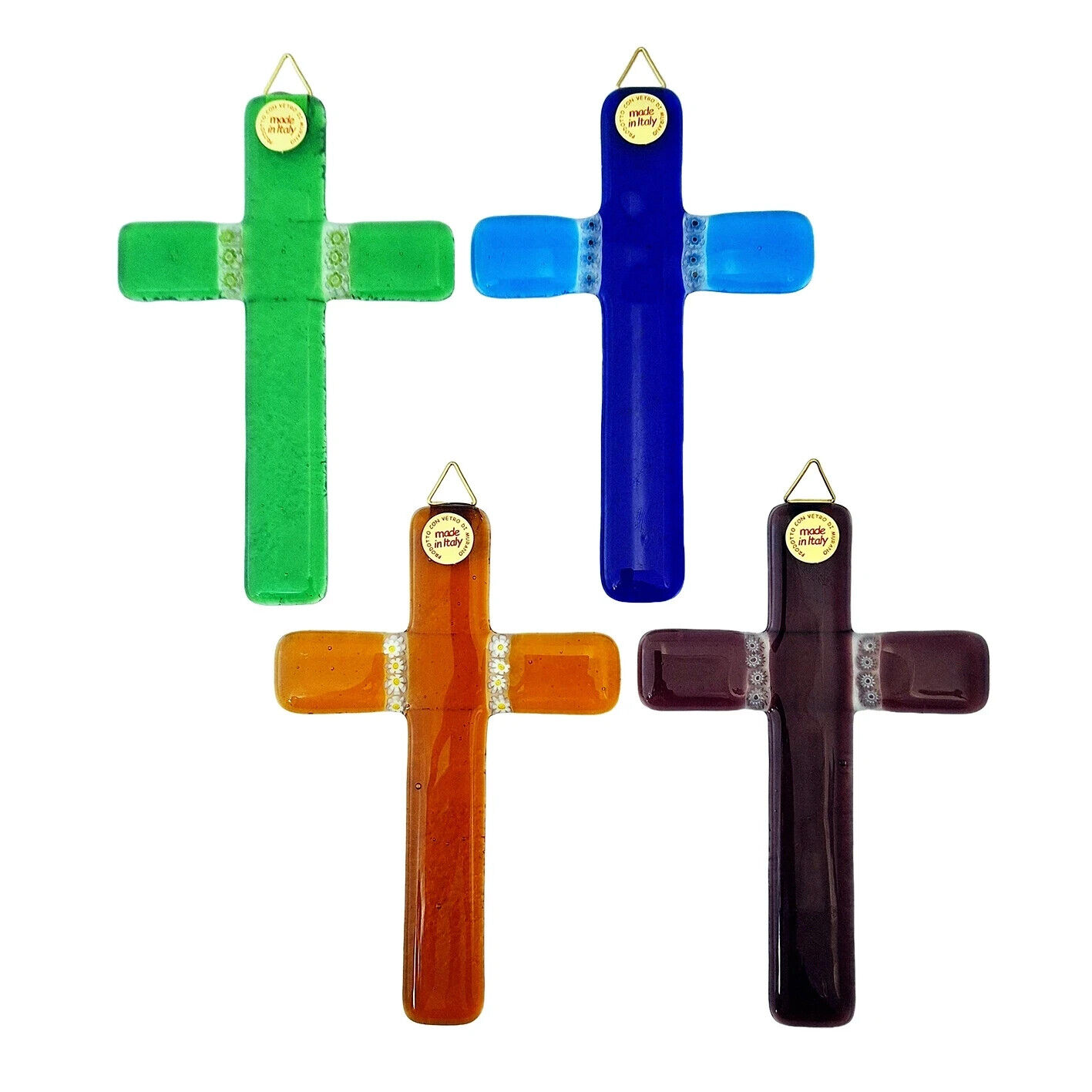 Cross Crucifix Wall Murano Glass Wall Crucifix Cross