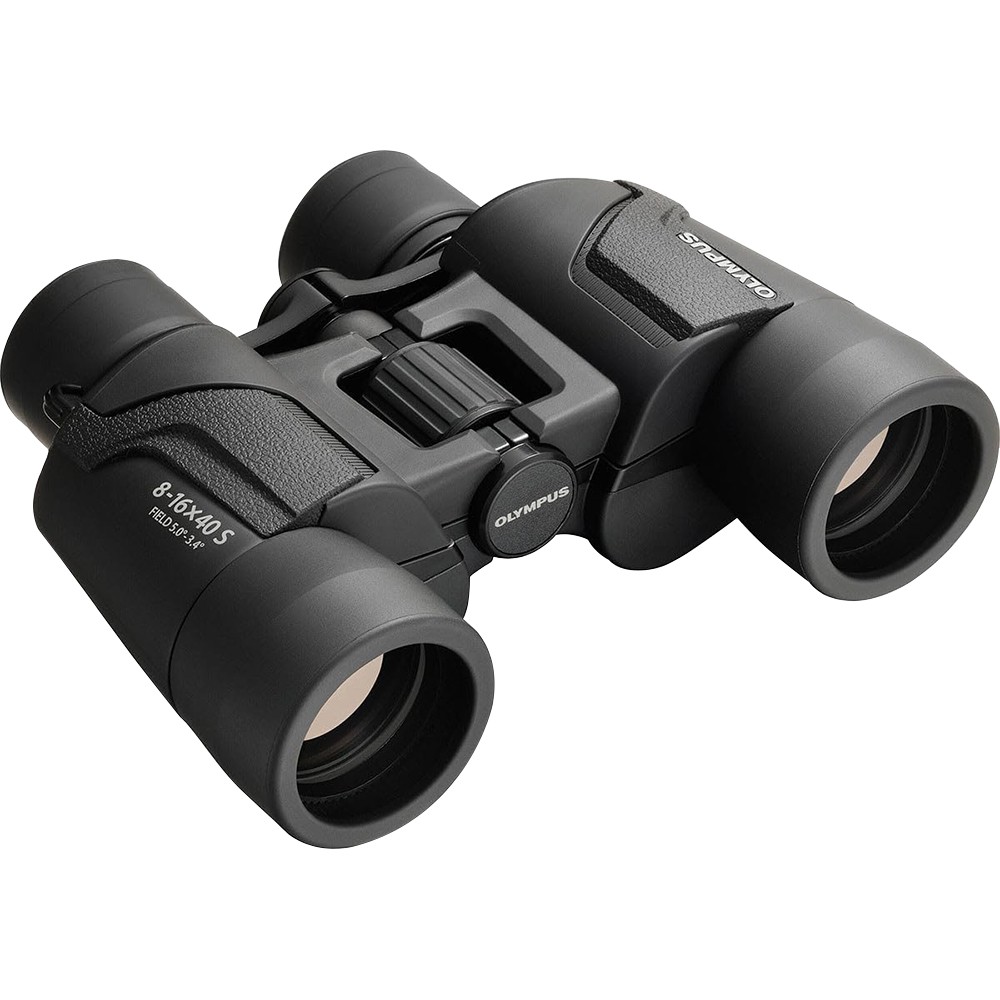 OM Digital Solutions 8-16x40 Explorer S Zoom Binoculars, Black (V501024BU000)