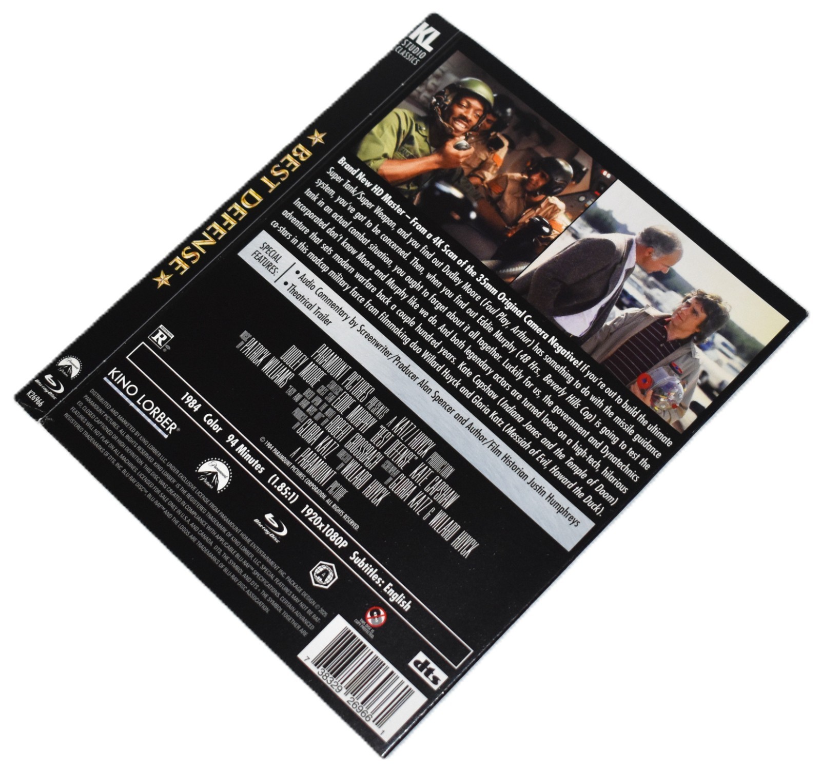 BD SLIPCOVER ONLY - Fits:   Best Defense   Kino US Blu-ray - SLIPCOVER ONLY