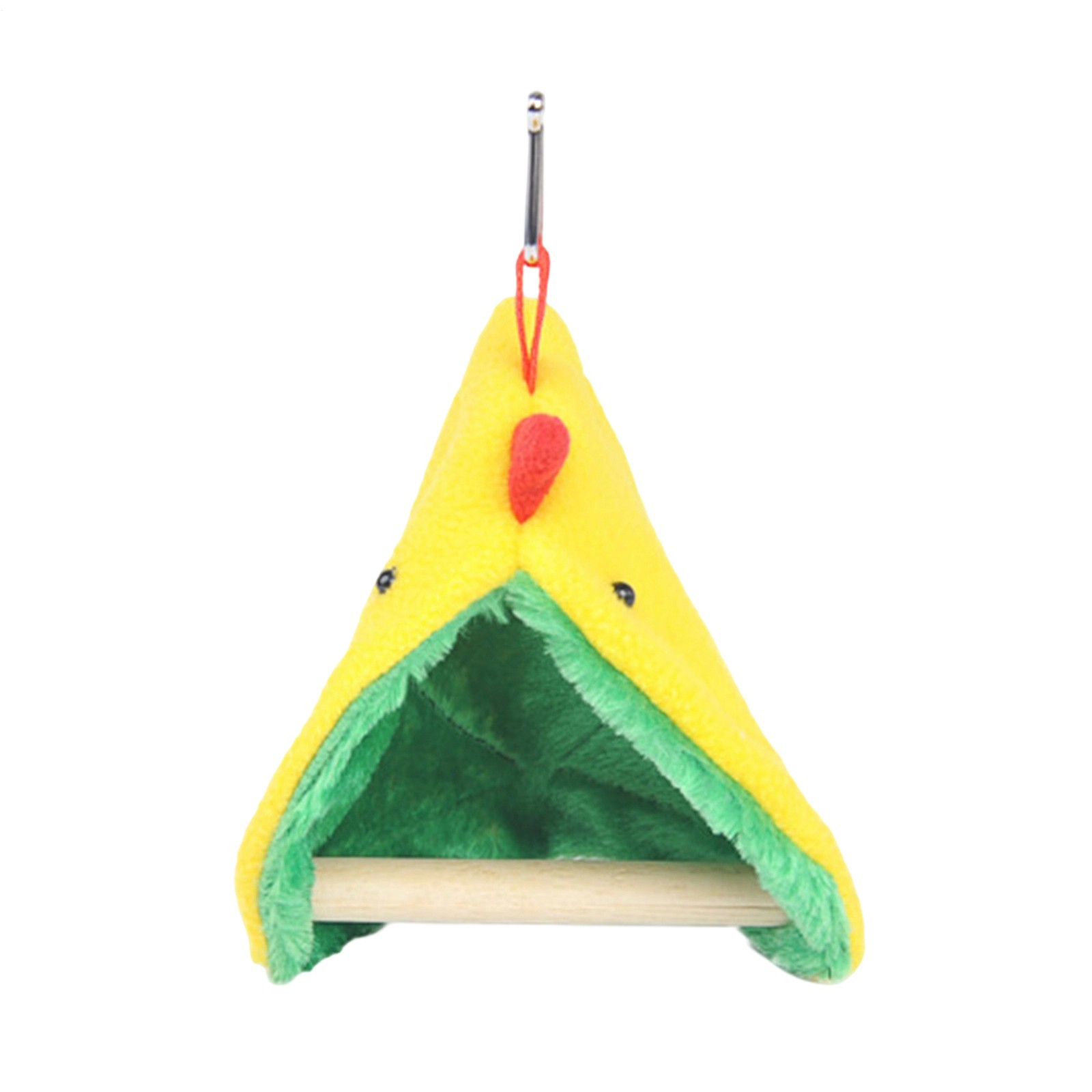 Parakeet Bed Hangable Winter Warm Resting Nest Wooden Triangular Parrot 