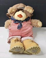 Vintage Furskins Dudley Furskin Xavier Roberts 22” Teddy Bear Red Overalls