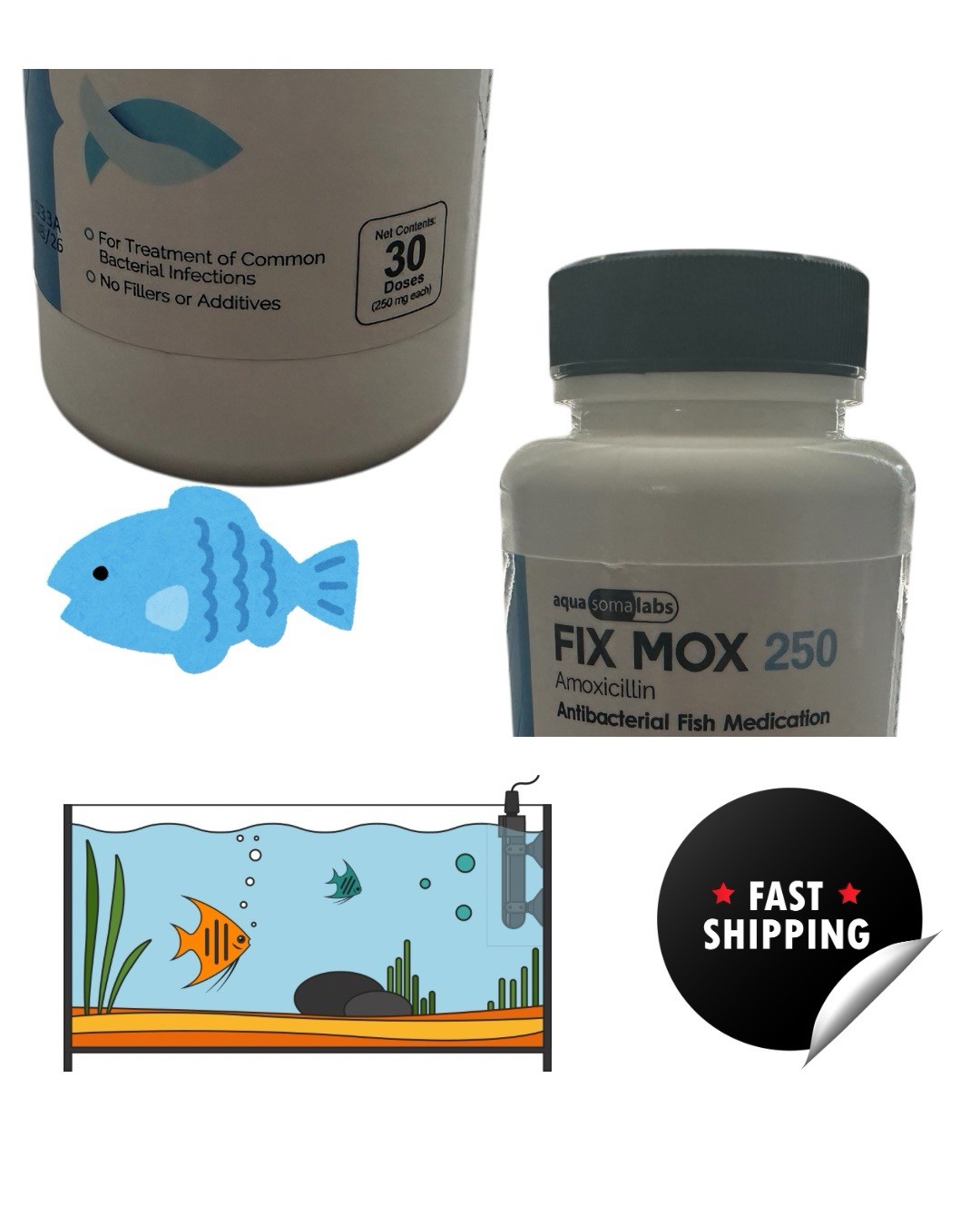 For Aquarium Use  250/30 Pet Health Fish Exp 08-2026