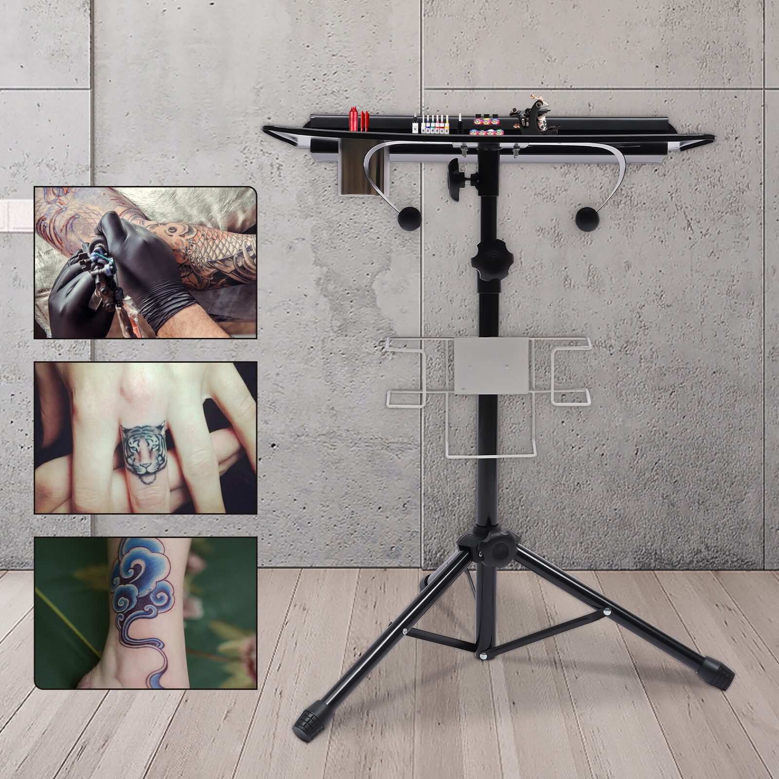 Salon Tattoo Table Desk Tattoo Work-Station Tray Tattoo Workstation Stand Tray