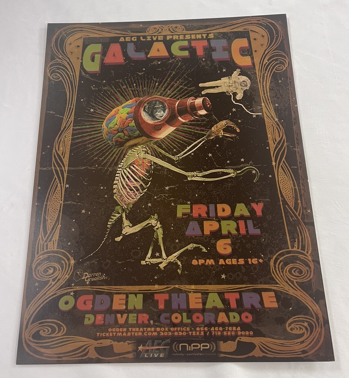Galactic Concert Band Poster 12.5x16.5” - 2007 - Original by Darren Grealish