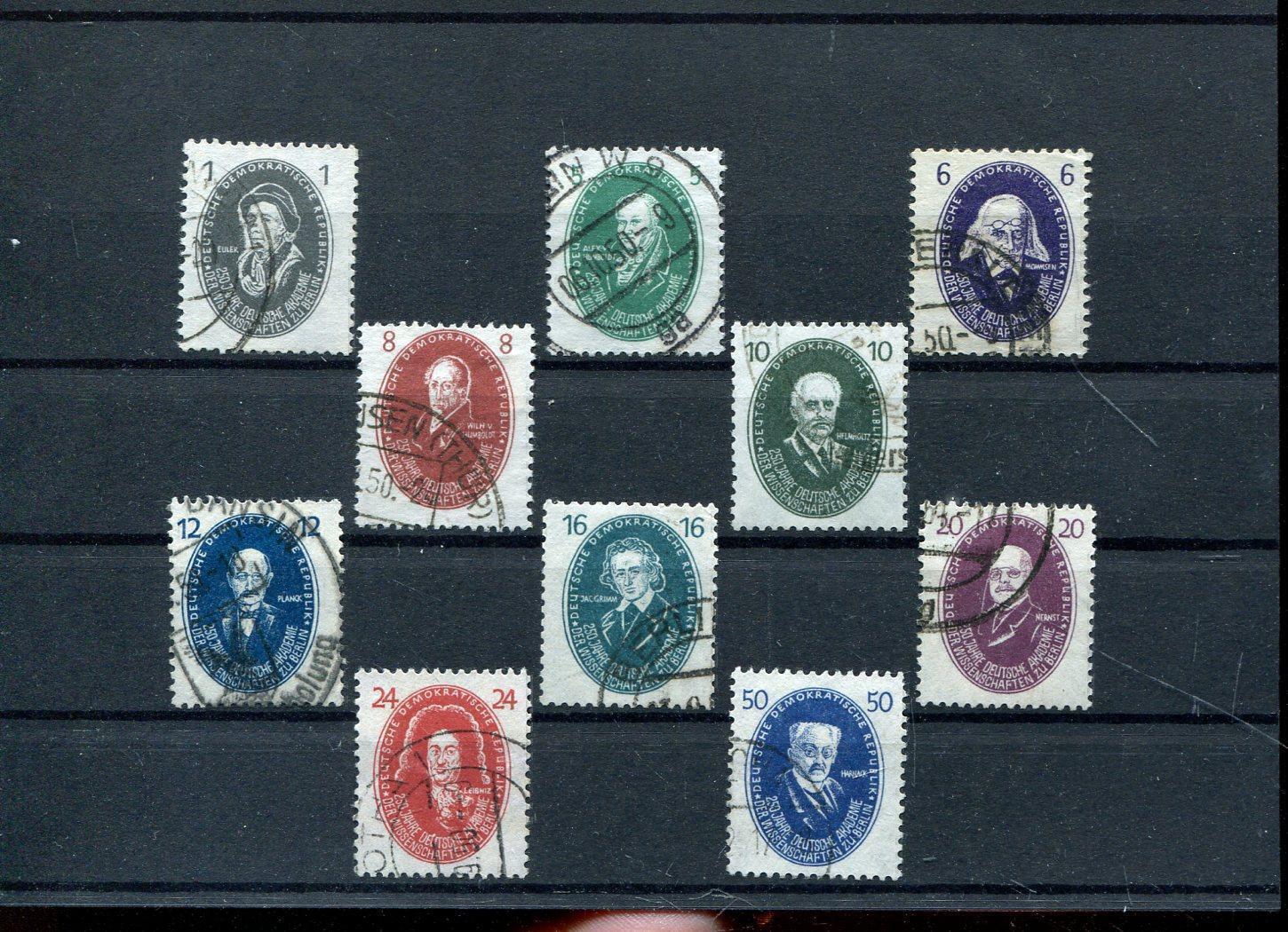 GDR No. 261 - 270 Canceled Academy 1950 (#92168)