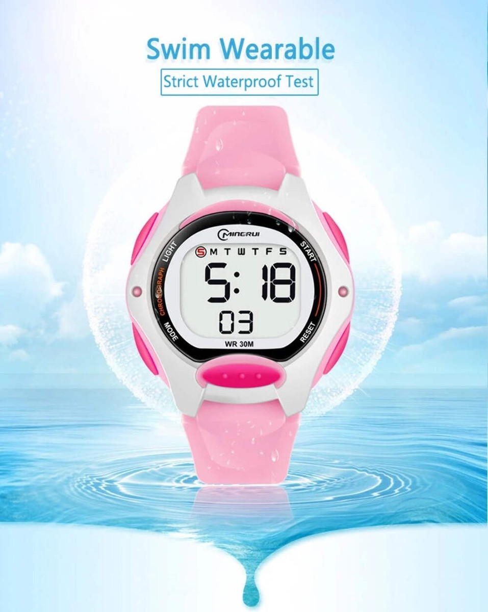 Waterproof Multifunctional Kids Digital Sports Watch with Nightlight and Alarm