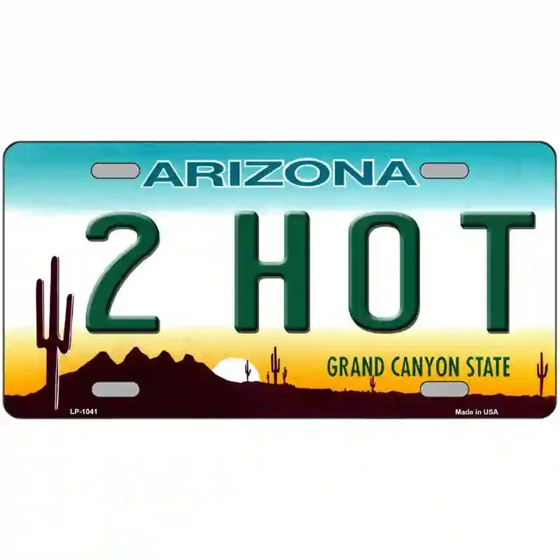 2 Hot Arizona Novelty Metal MINI Plate Size Tag Sign Car Truck Wall Home
