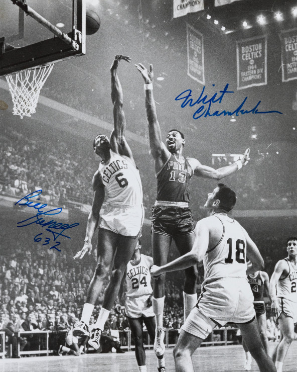 Bill Russell Wilt Chamberlain Autographed 8x10 Photo Signed Reprint