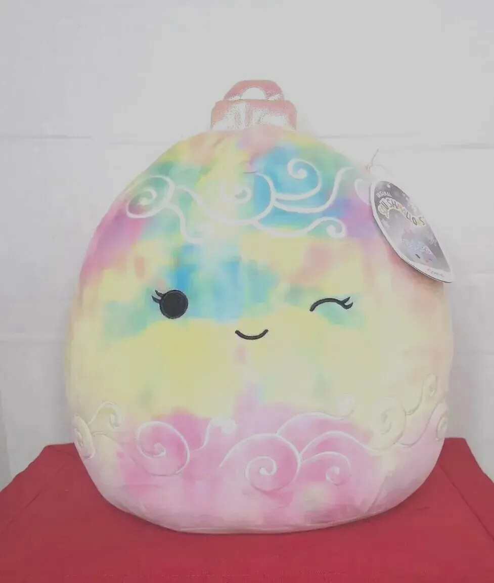 Squishmallow 12" Odessa Pink TieDye Christmas Ornament Stuffed Plush Large New