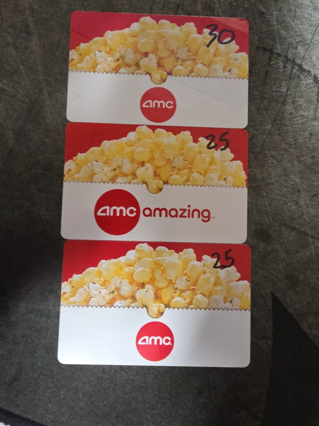 AMC Theatres Gift Card Bundle (3) $80 value