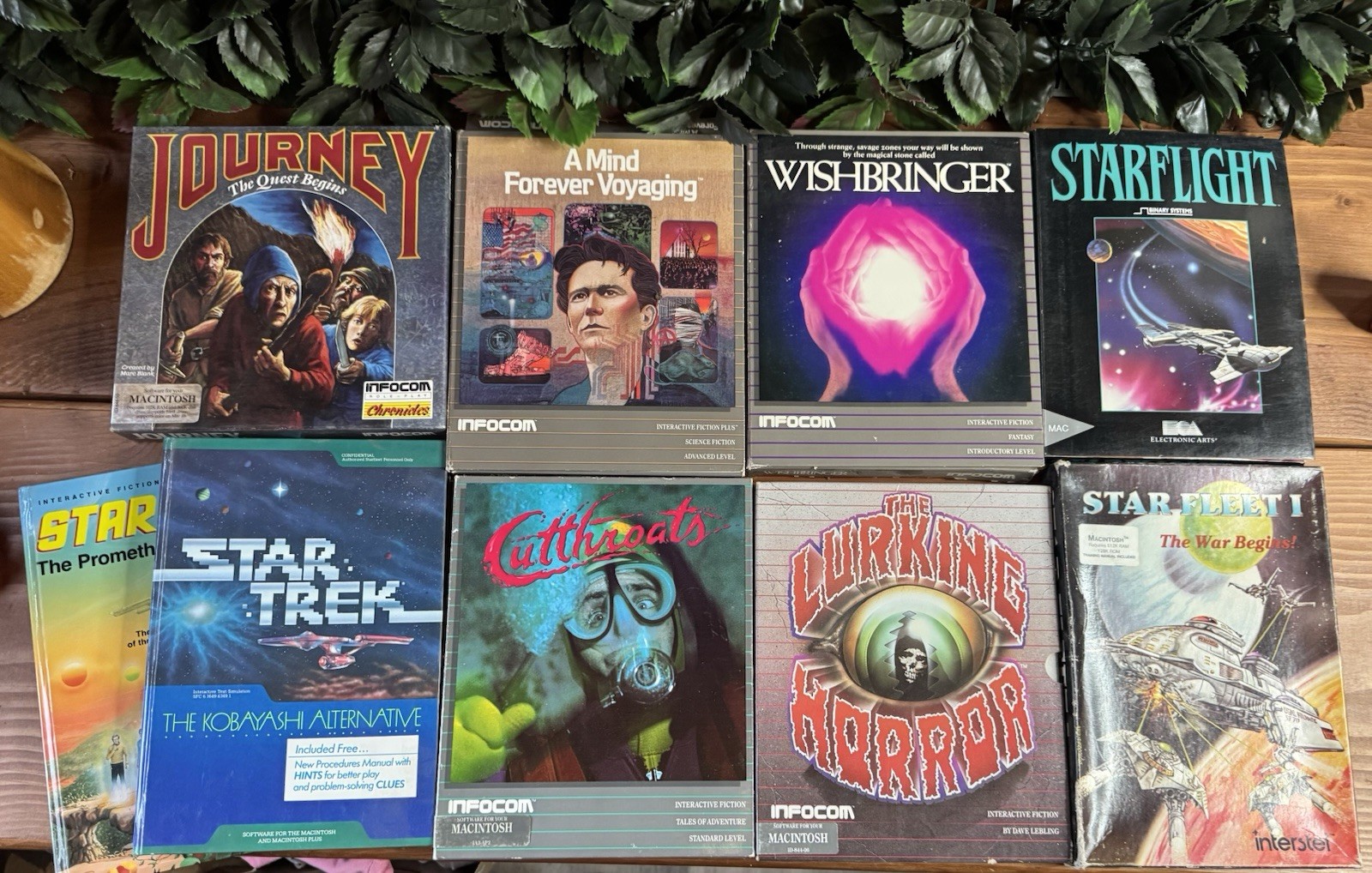 Lot Of 9 Vintage Macintosh Game Boxes Manuals Feelies Infocom horror sci fi RARE