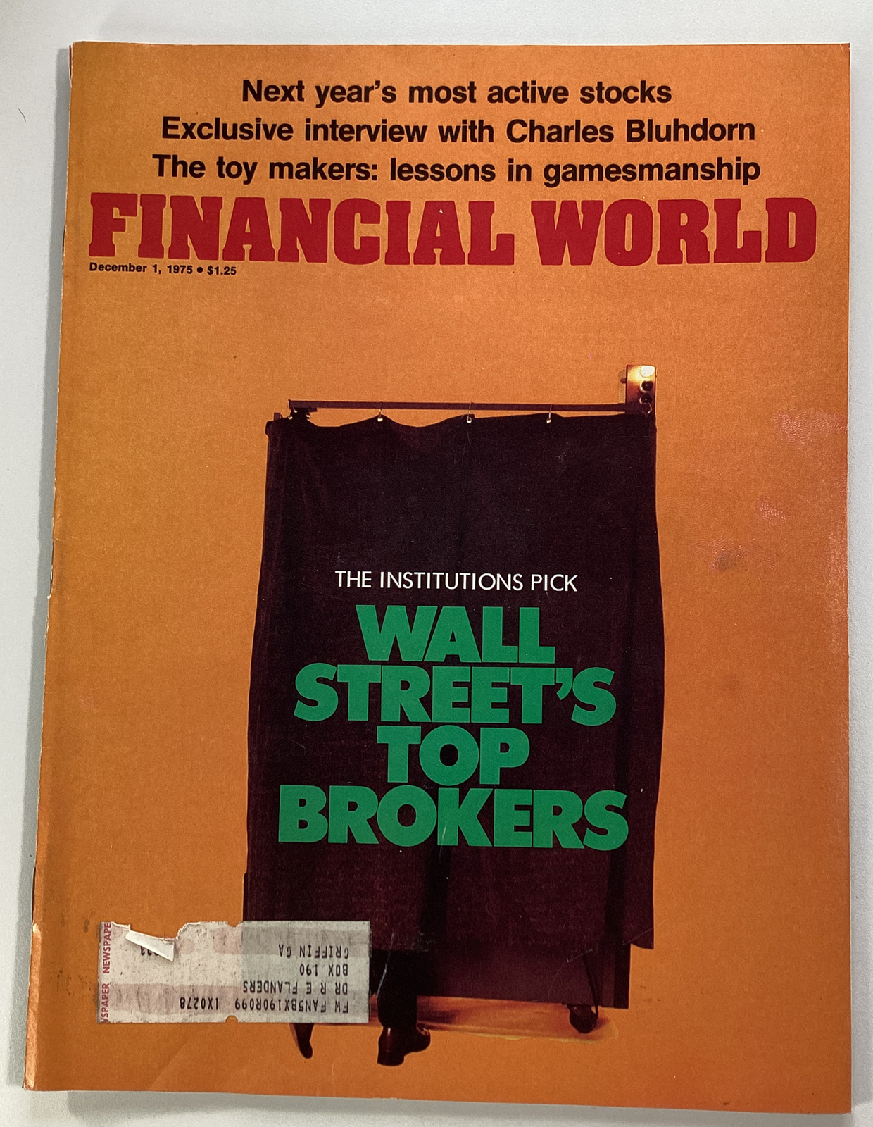 Financial World Magazine Vtg 1975 Rare Ads Brokers Toys Western Inion Bluhdorn