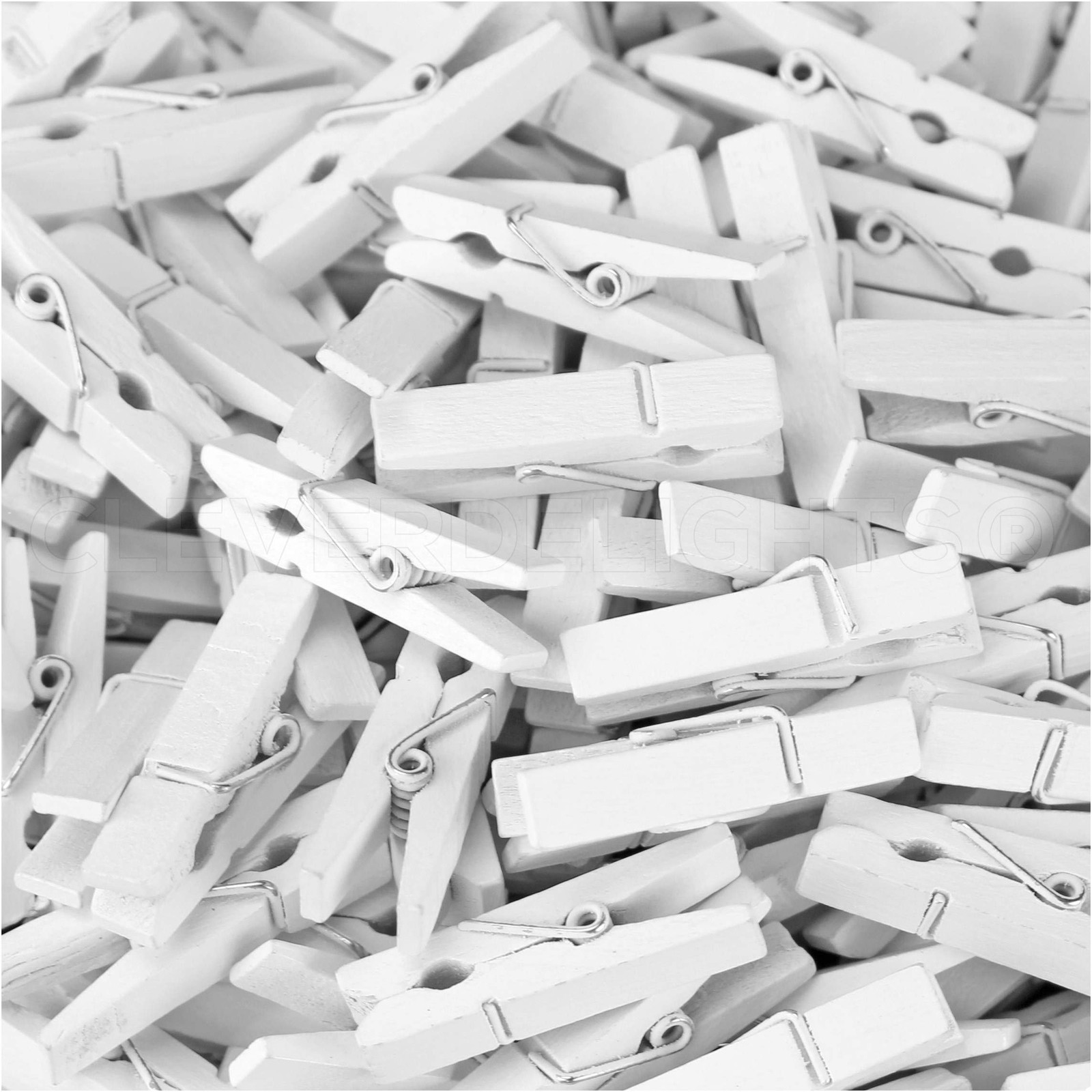 500 PCS 1.4 Inch White Mini Wood Clothespins Photos Arts Crafts 3.5cm Pegs