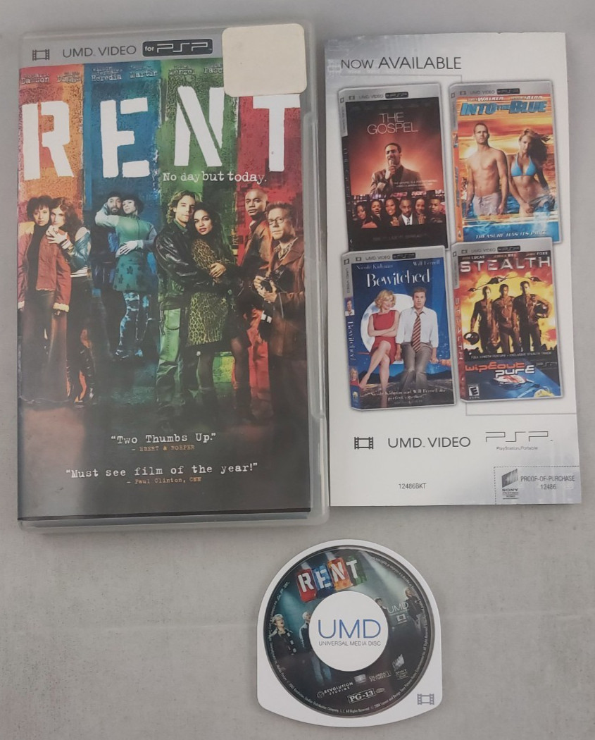 RENT (UMD Video for PSP, 2006) Complete - Tested