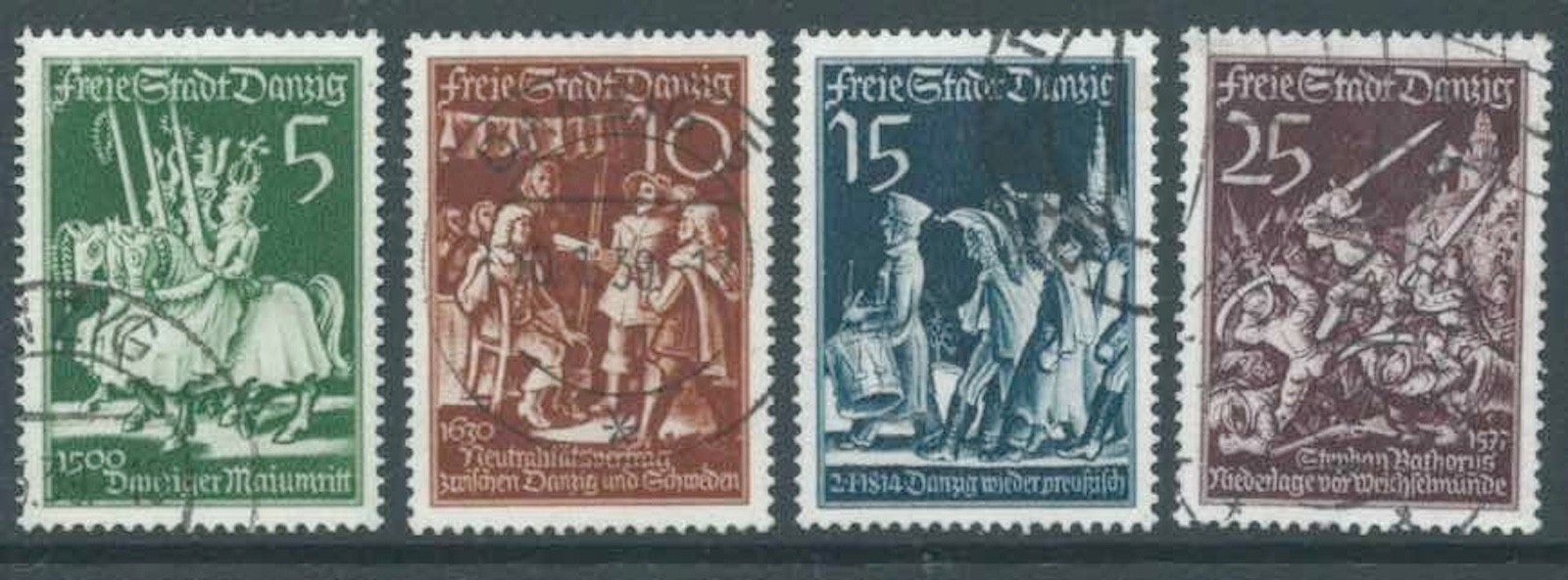DANZIG 1939 SG281-4 Set Of 4 125th Ann Prussian Annexation Fine Used Cat £16