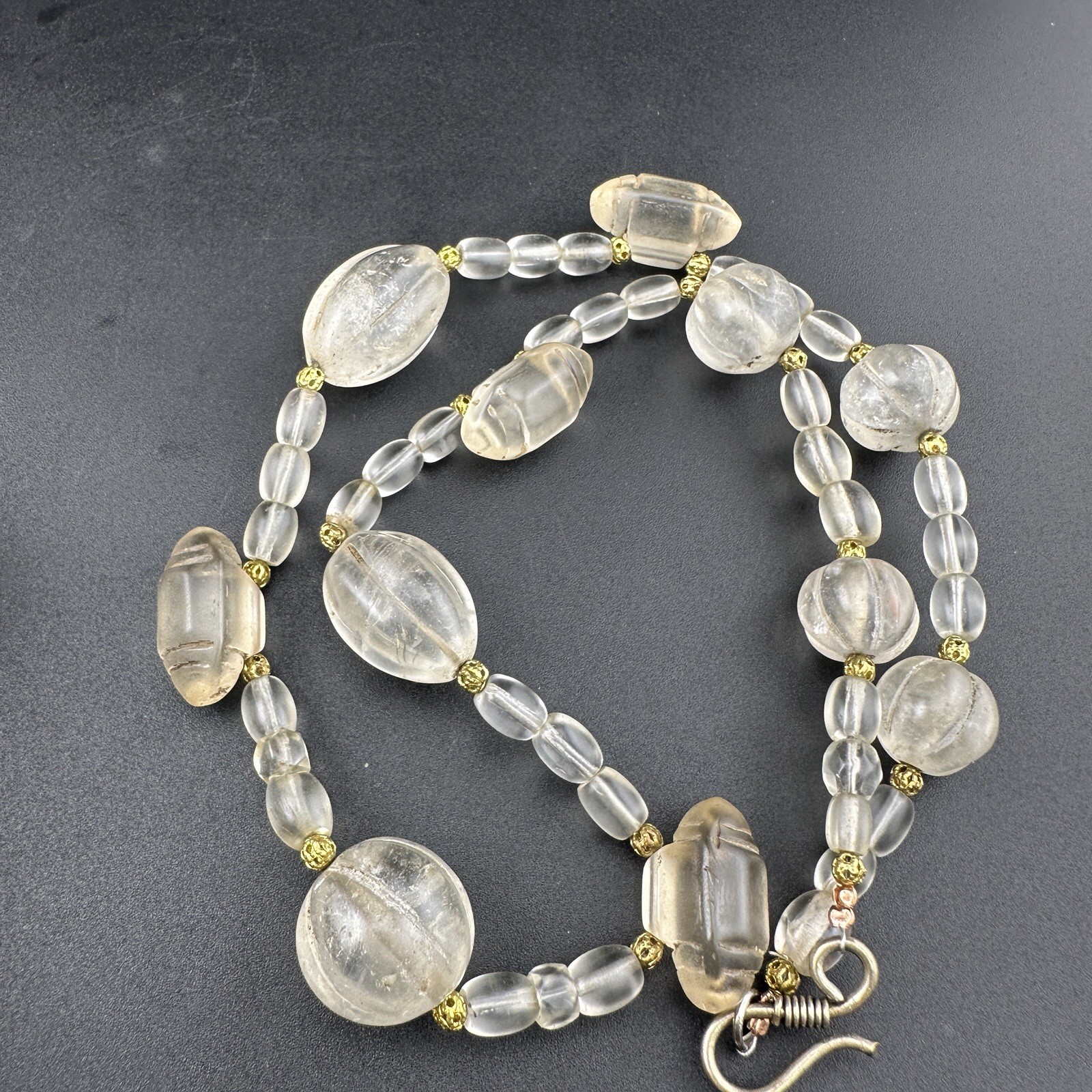 Old Himalayan Regions  Crystals ￼ Beads Carving  Beautiful Necklace Rare