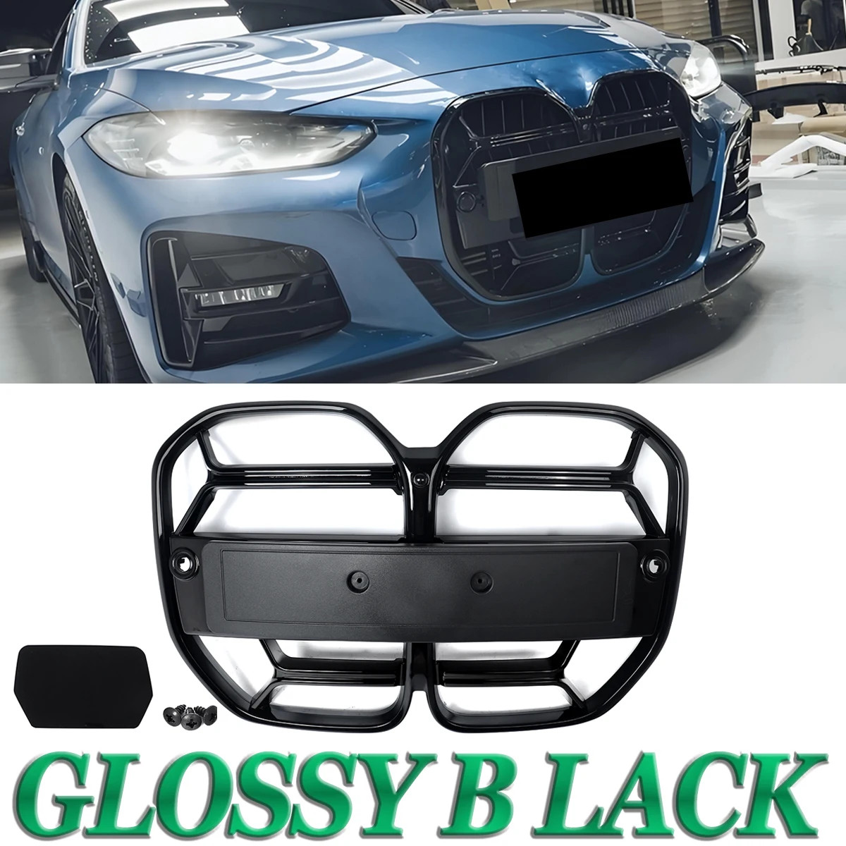 For BMW 4 Serie G22 G23 2021-2023 Front Bumper Upper Grille Grill Mesh CSL Style