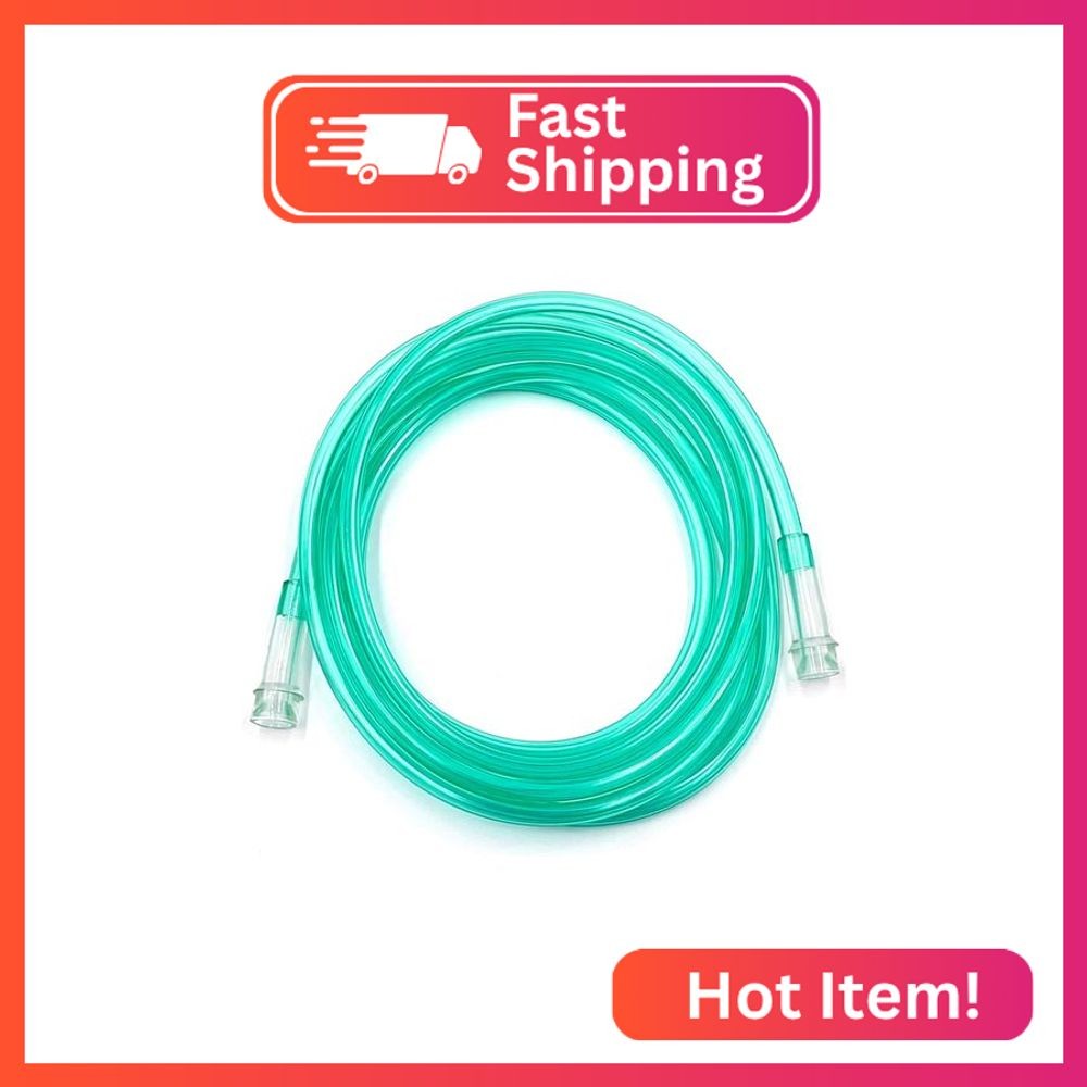 ResOne 14Ft Oxygen Supply Tubing, Crush Resistant, Standard Connectors for Nasal