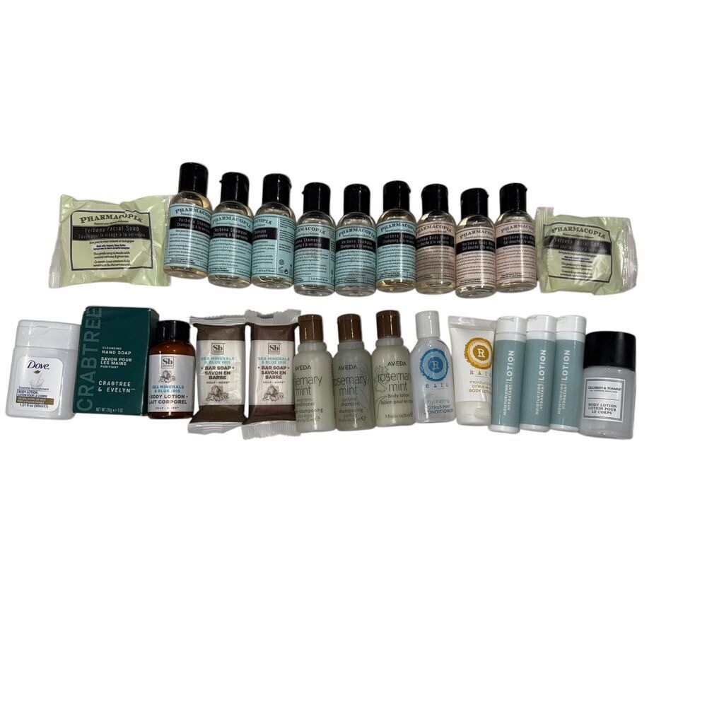 Travel mini size self care shower products body products mini lot 25 pieces