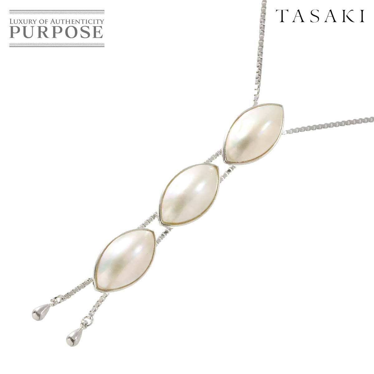 TASAKI Mabe Pearl Necklace 65cm SV Silver 925 TASAKI Pearl Mabe Pearl Necklace 9