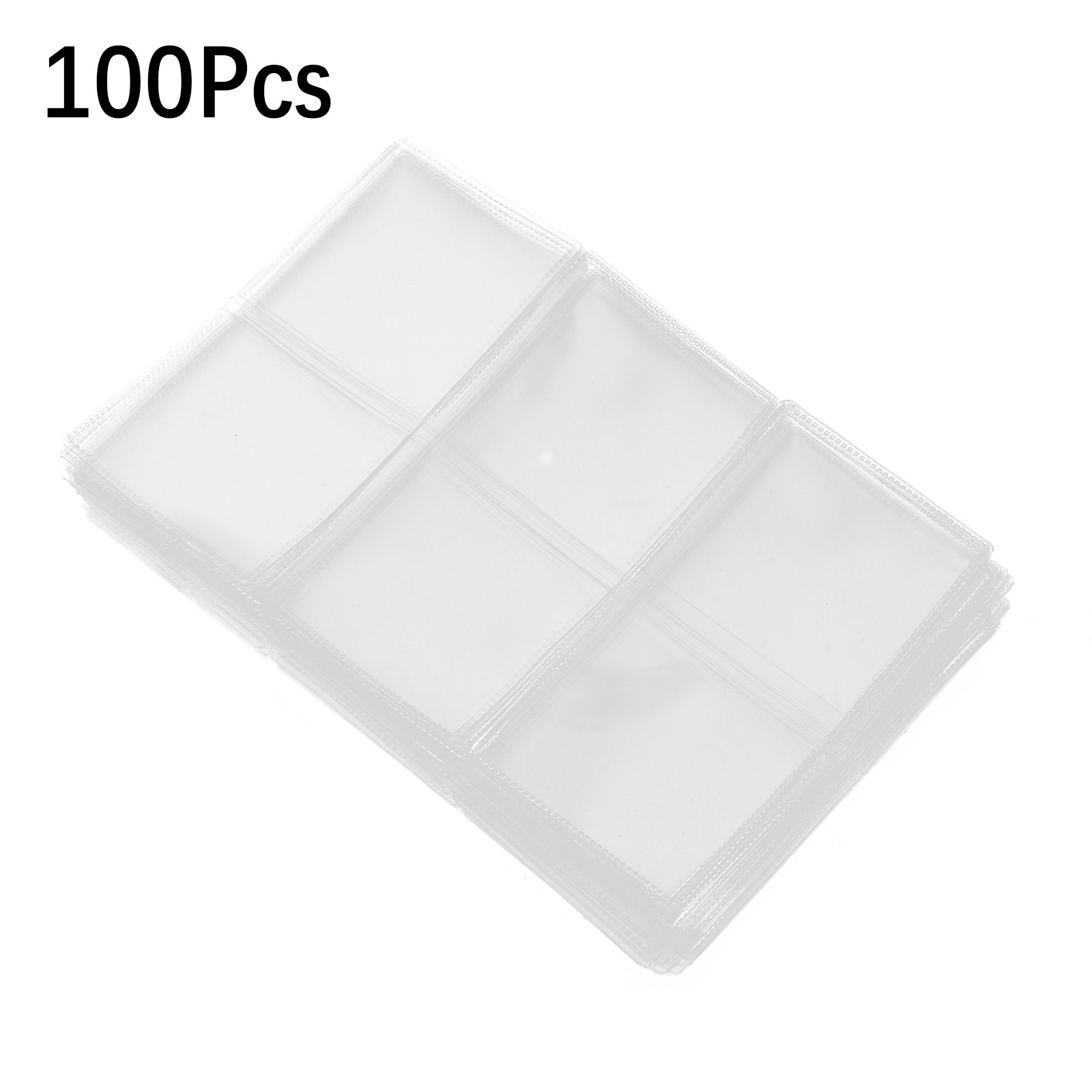 100PCS 45*45mm Double Pocket Vinyl Coin Flips Platic PVC Storage Display Bag qa