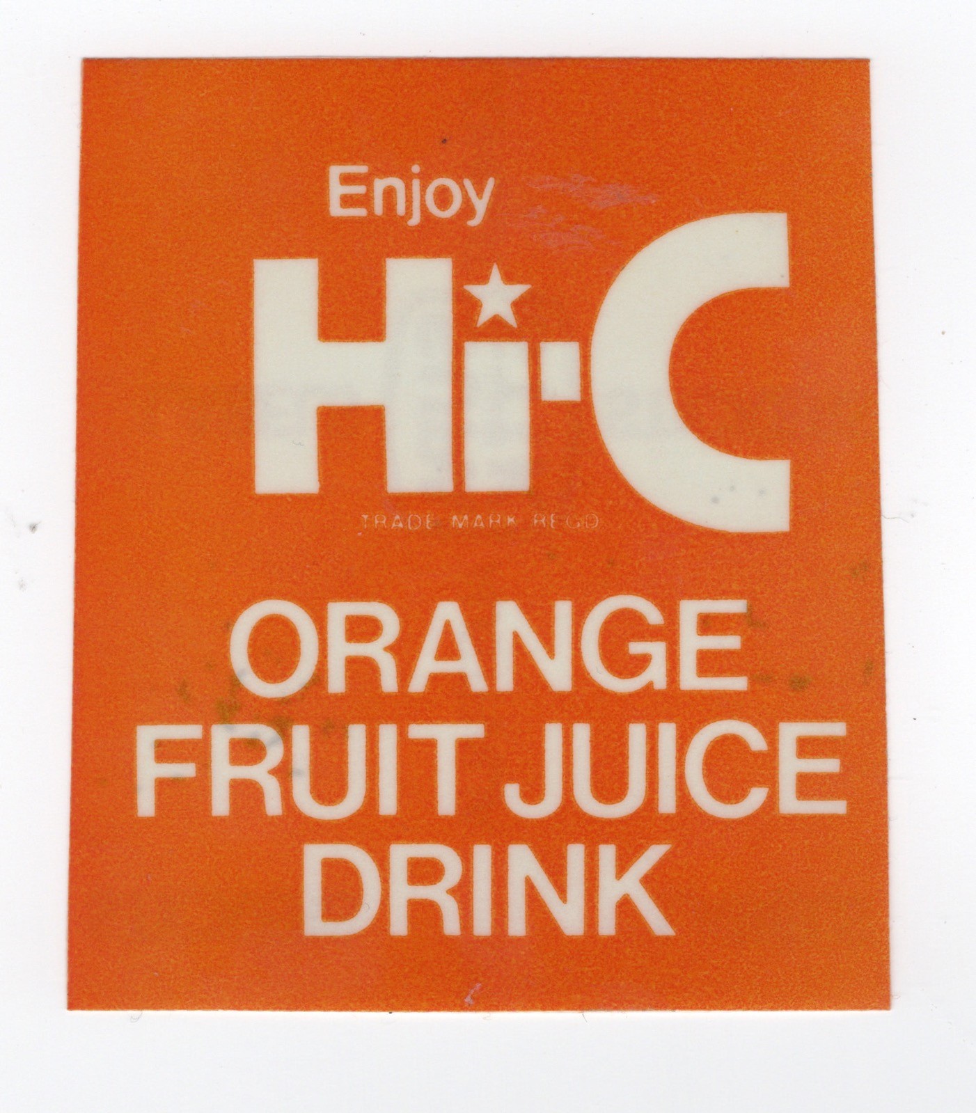 Australian Sticker 1980s Coca Cola Hi-C Orange Juice