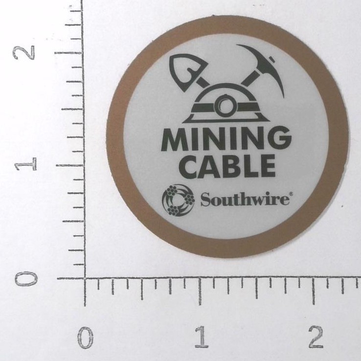 Vintage Southwire Mining Cable Coal Mining Sticker Decal