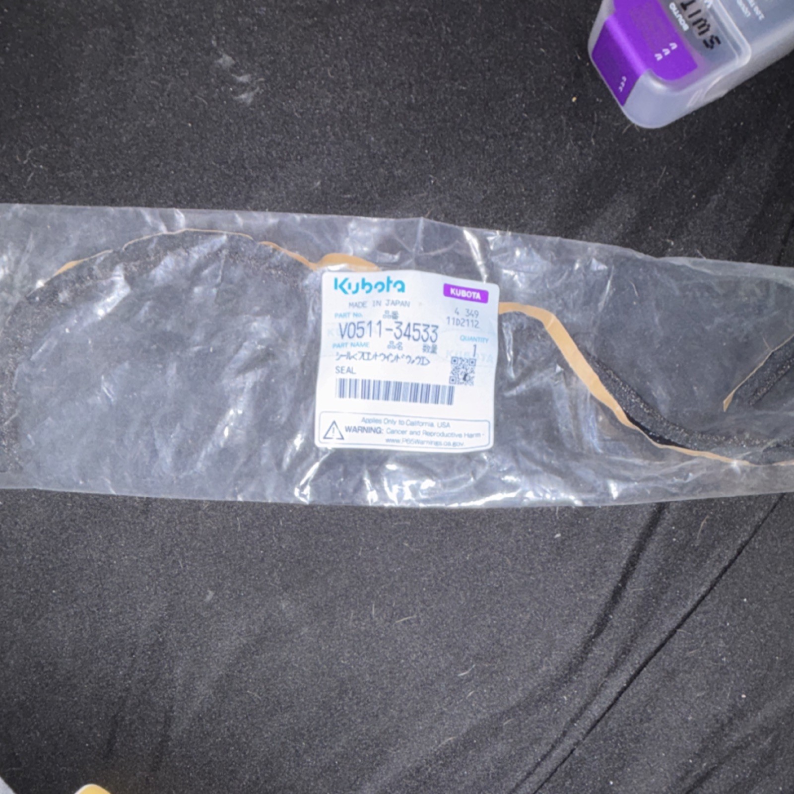 Kubota Seal V0511-34533 Genuine Heavy Equipment Part