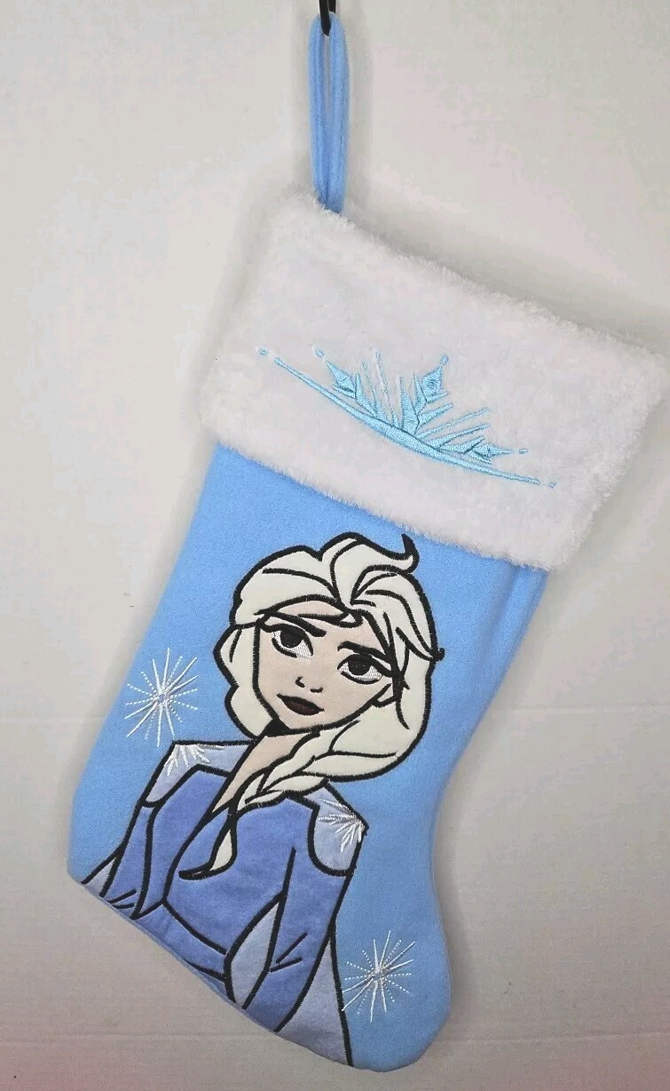 Disney Frozen Christmas Stocking Queen Elsa Embroidered 16"