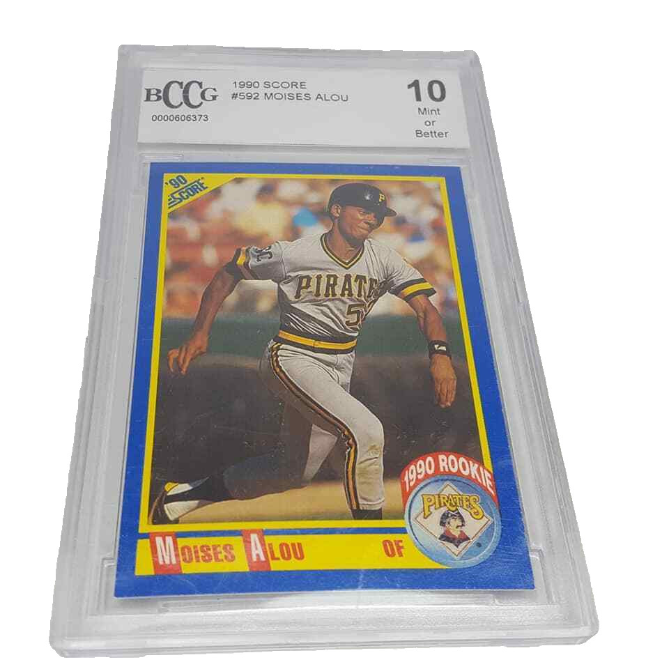 Moises Alou 1990 Score Rookie Card Graded 10 Mint 592 Pittsburgh Pirates BCCG