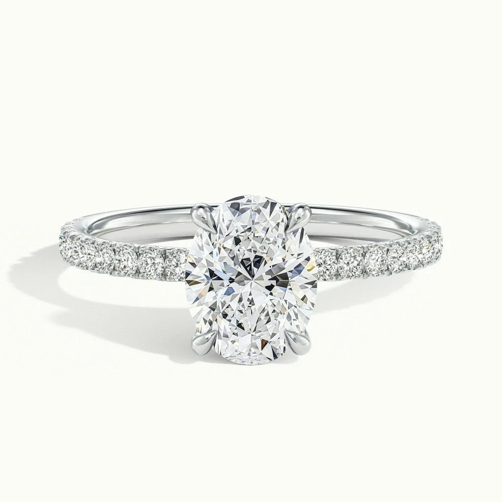 Oval 2.50ct Lab Created Diamond Engagement Ring 14k Gold