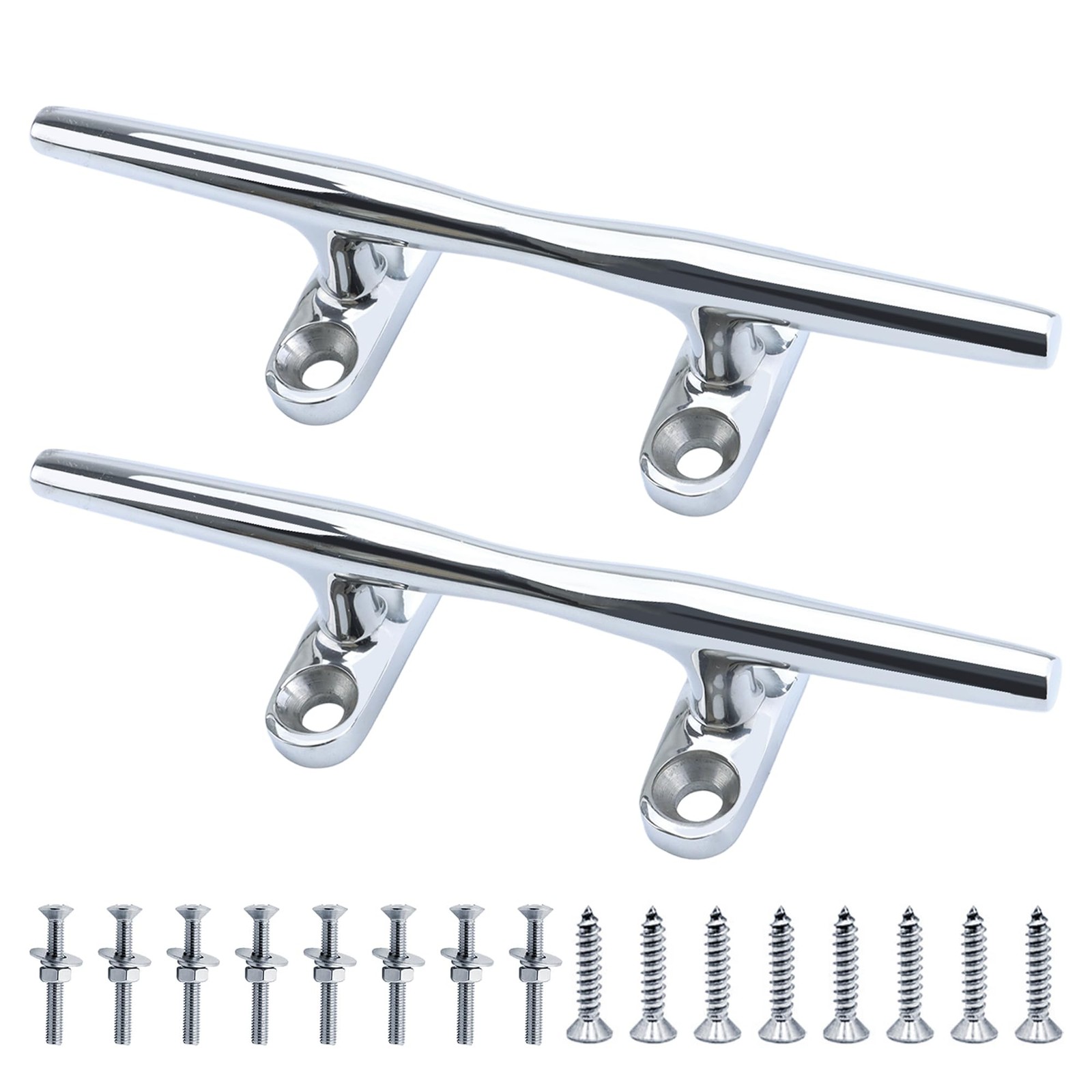 Boat Open Base Cleat 316 Stainless Steel Mooring Dock Cleat with Screw for Bo...