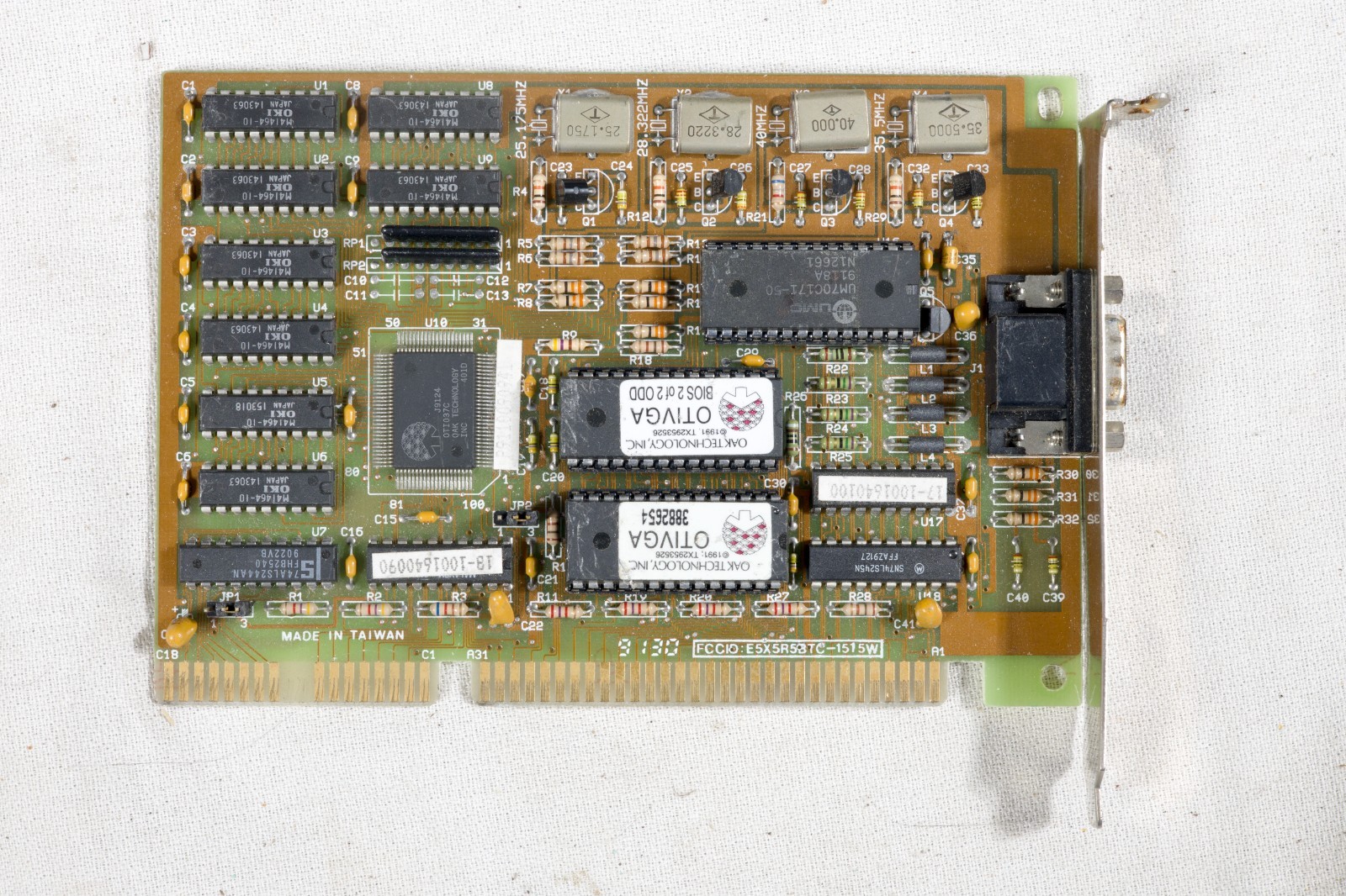 Vintage Oak OTI037C OTIVGA  VGA card 16 bit ISA untested ISAE42