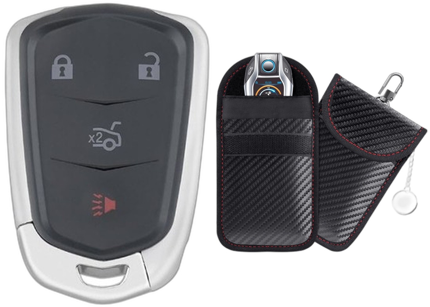 Smart Replacement Key Fob 2016 Cadillac ATS FCC: HYQ2AB MPN: 13510253 w/Case