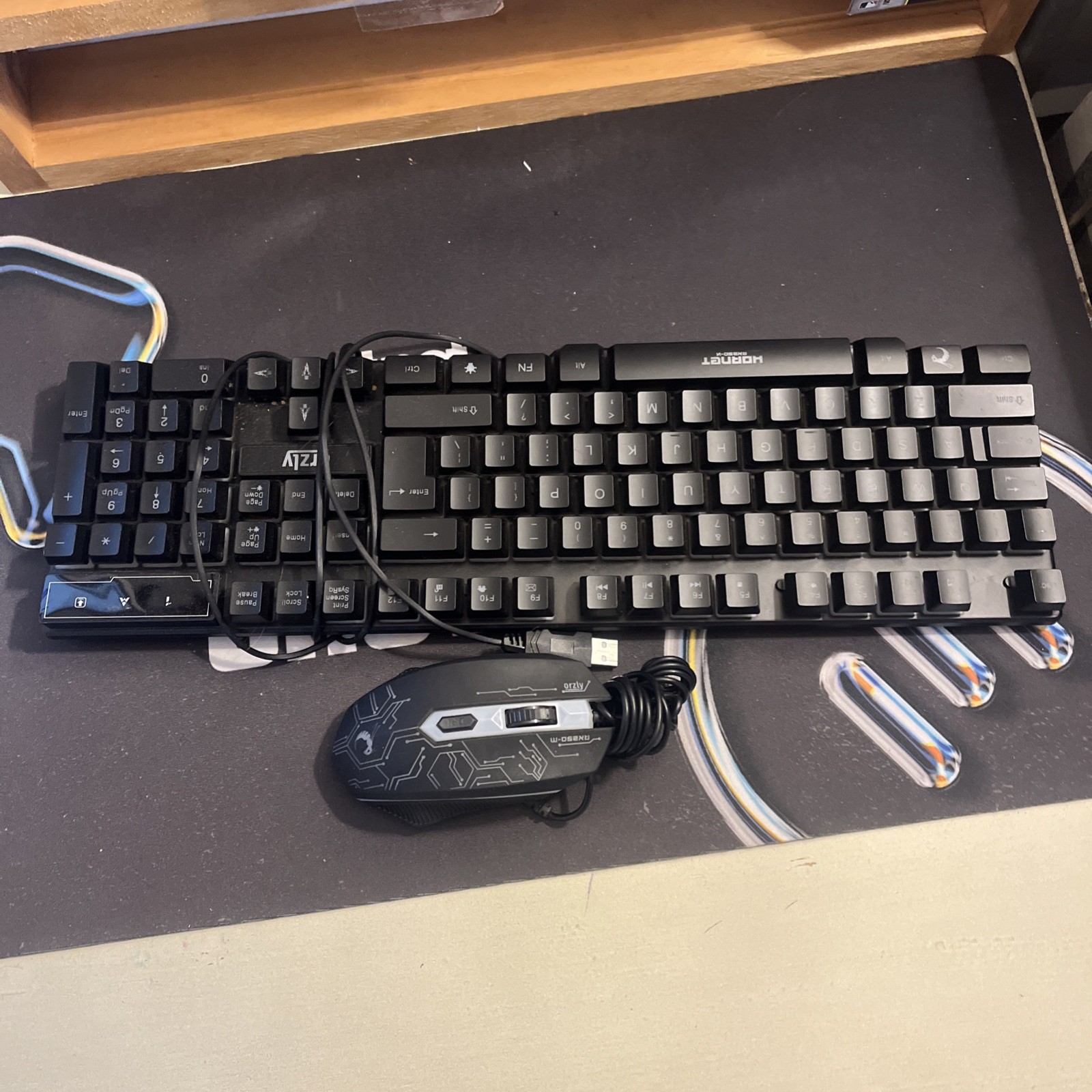 ORZLY HORNET RX250-K KEYBOARD Black BUILT FOR GAMING with mouse