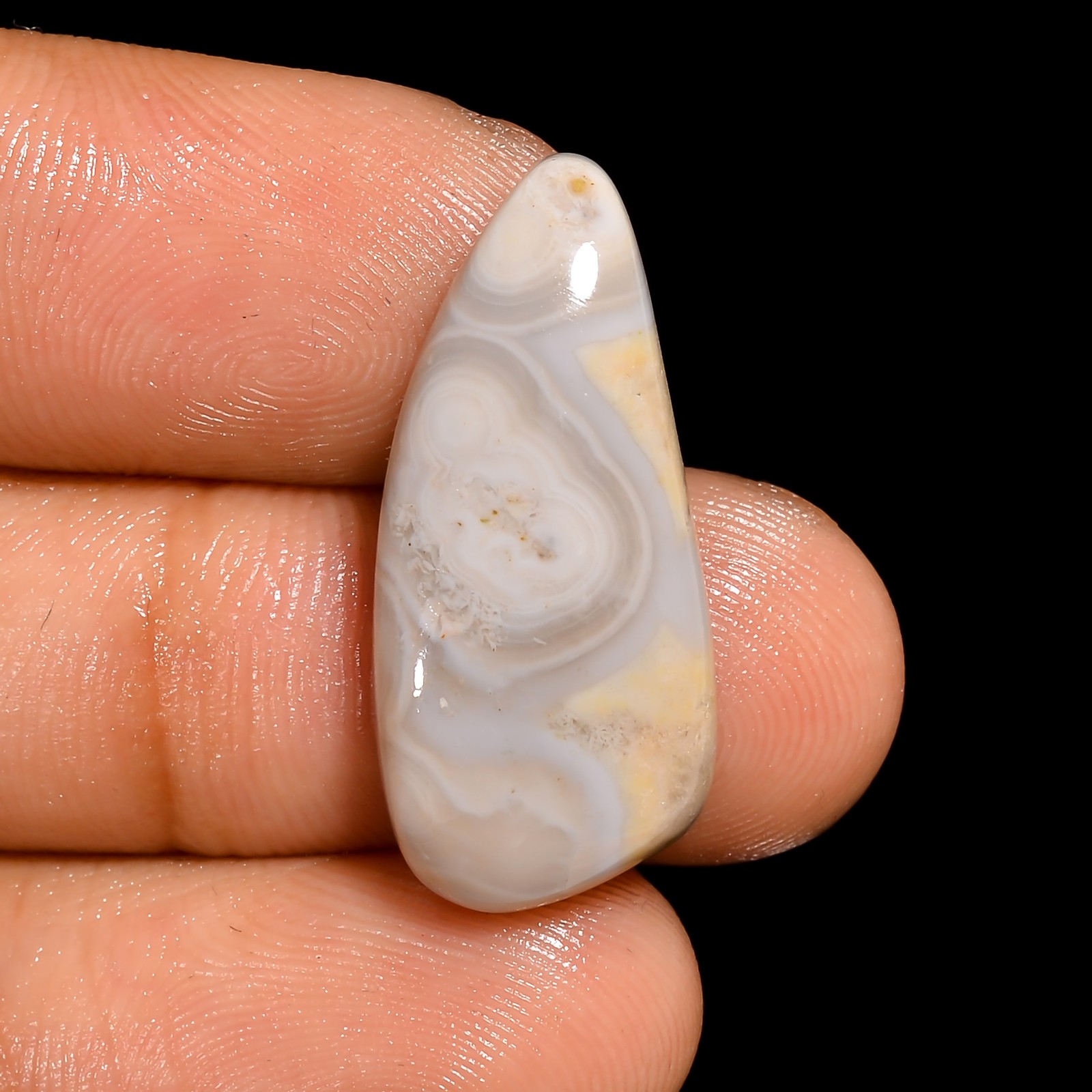 Natural Ocean Jasper Fancy Shape Cabochon Loose Gemstone 12 Ct 25X11X5 mm A-1749