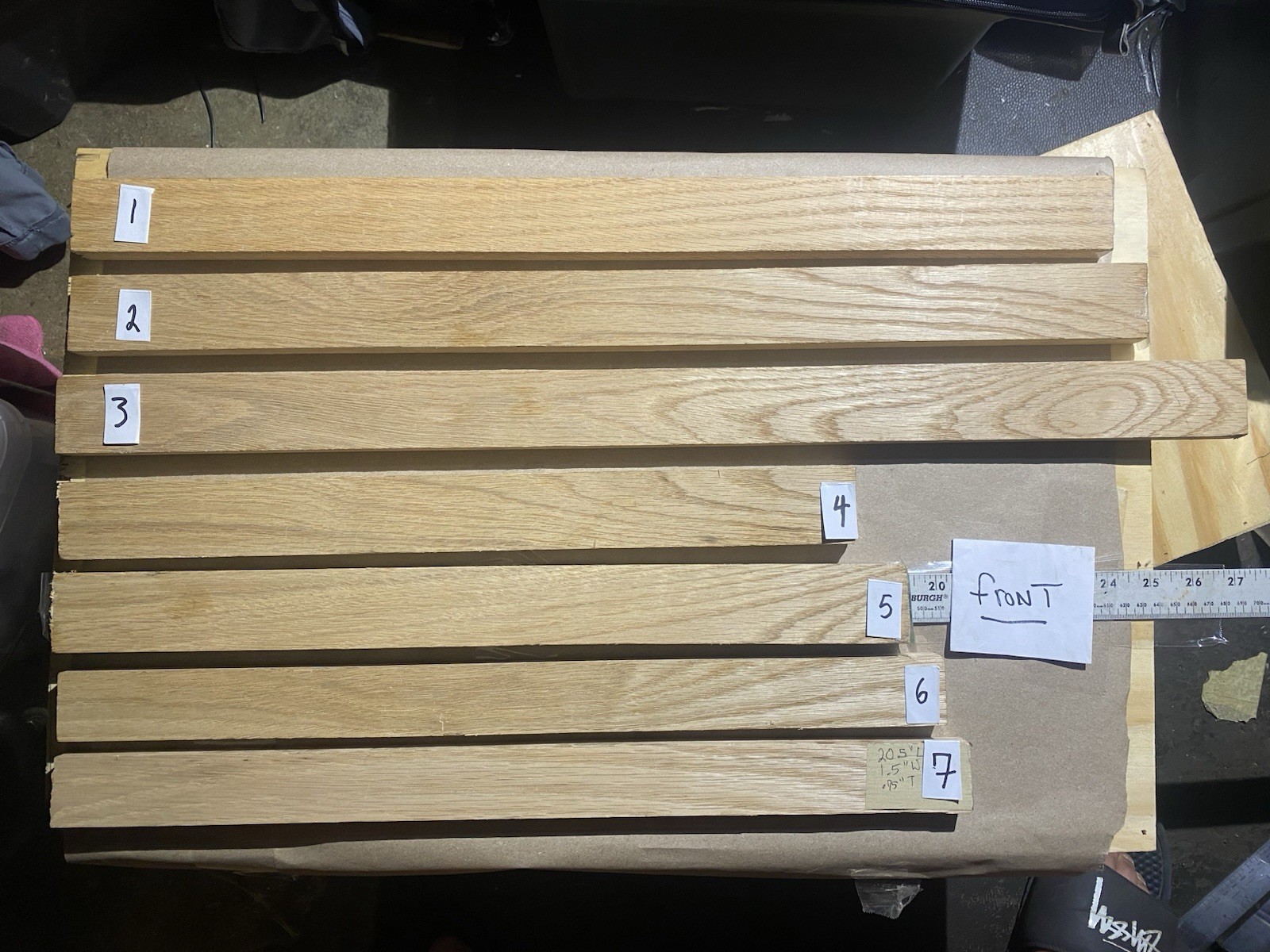 White Oak Lumber Lot (dimensions In Description)