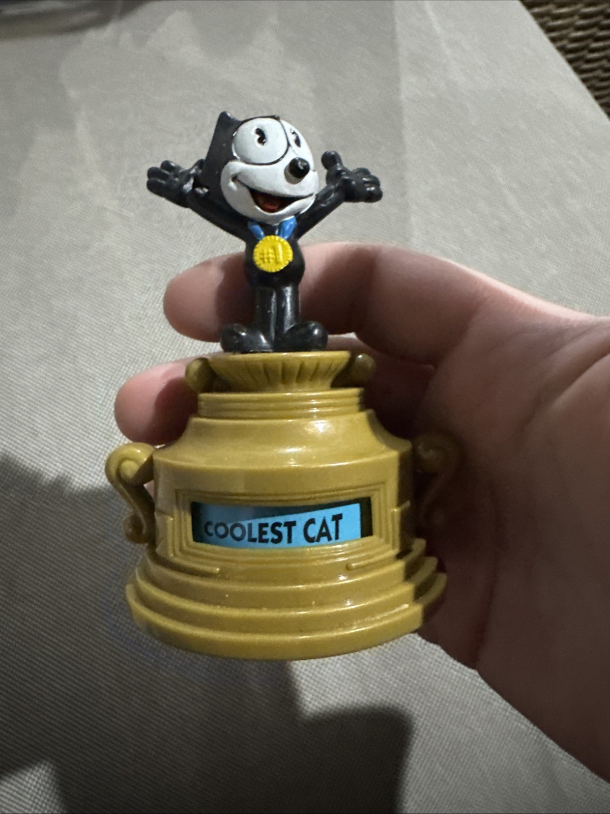 Vintage 1996 Felix the Cat Trophy Spinner Plastic Wendy's Kids Toy