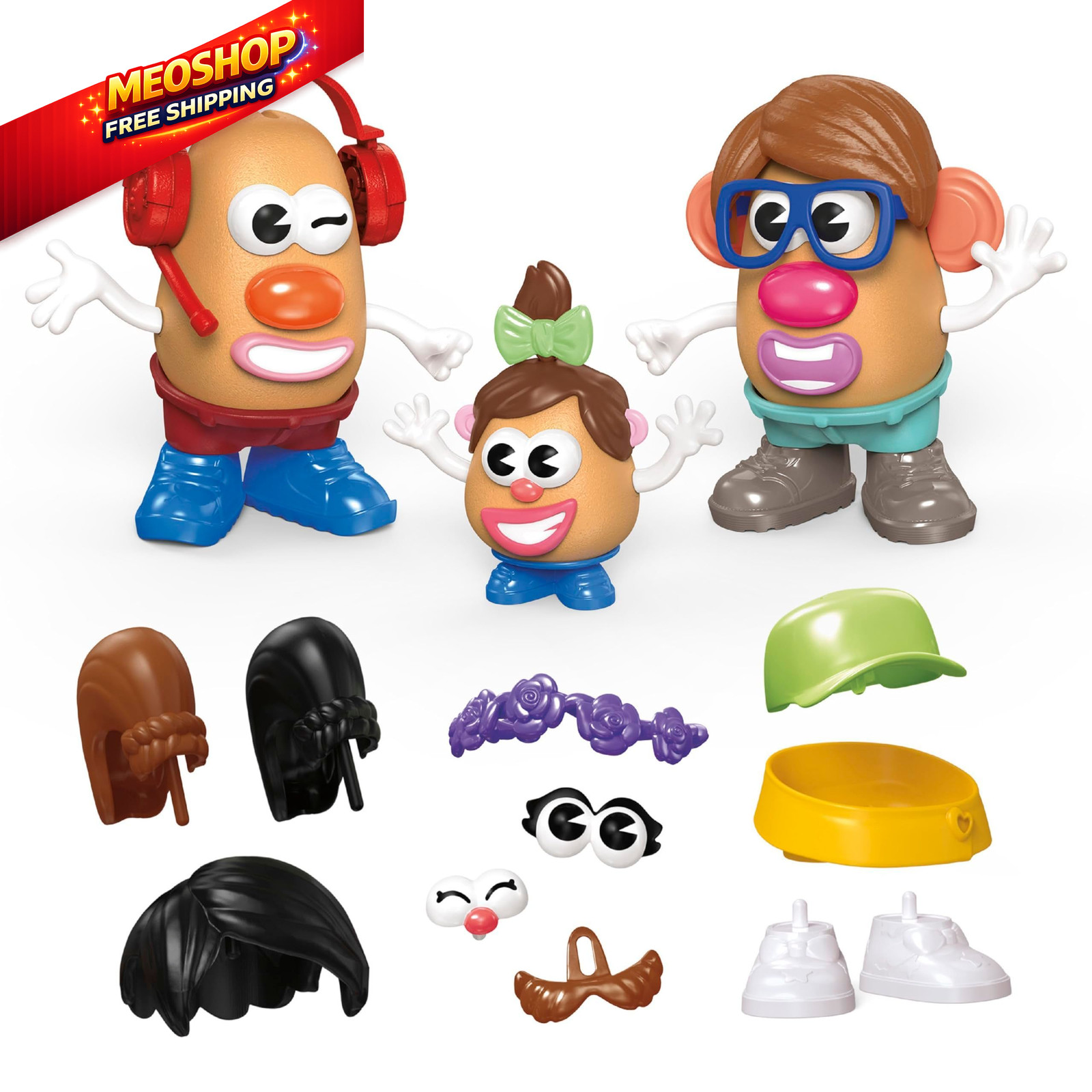 Potato Head Create Your Family Set with 44 Parts 10.75 inches, Color 
