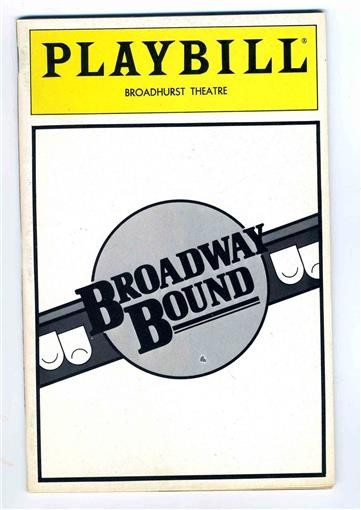 Playbill Neil Simon's Broadway Bound 1987 Elizabeth Franz Evan Handler 