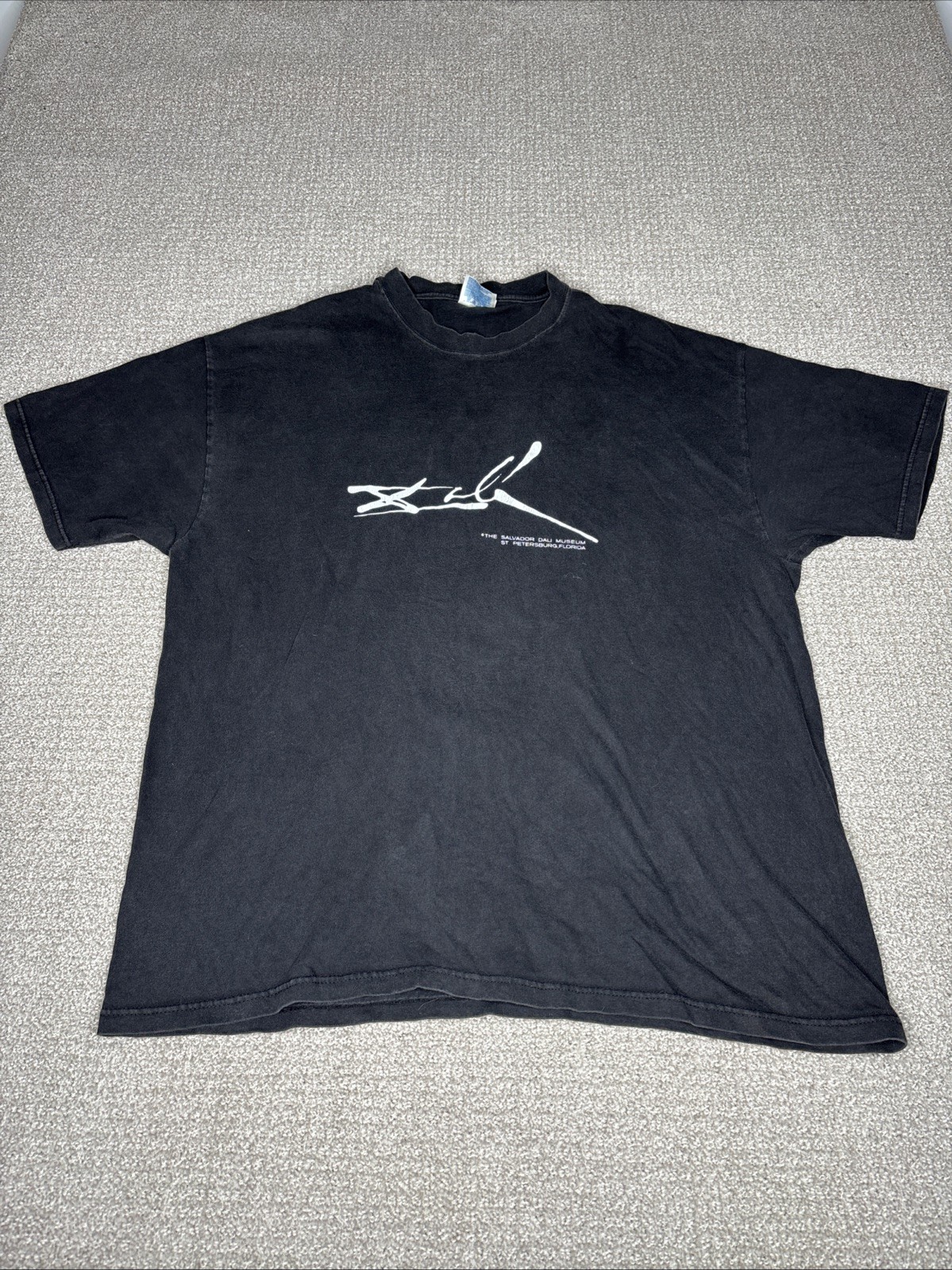 Vintage 90s Salvador Dali Museum Signature Art Tee Promo Shirt Size XL