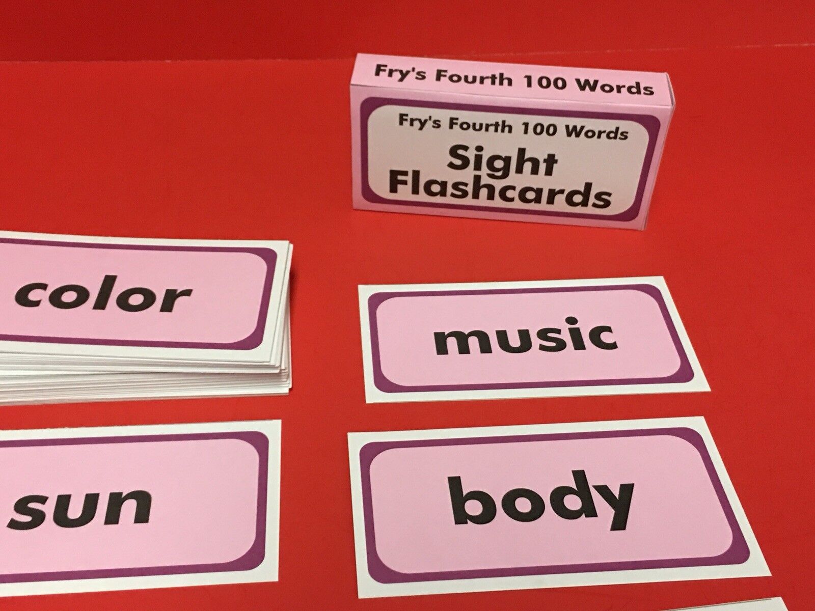 Fry's Fourth Hundred Words - Reading - Fry Sight Word Flash Cards - 100 cards