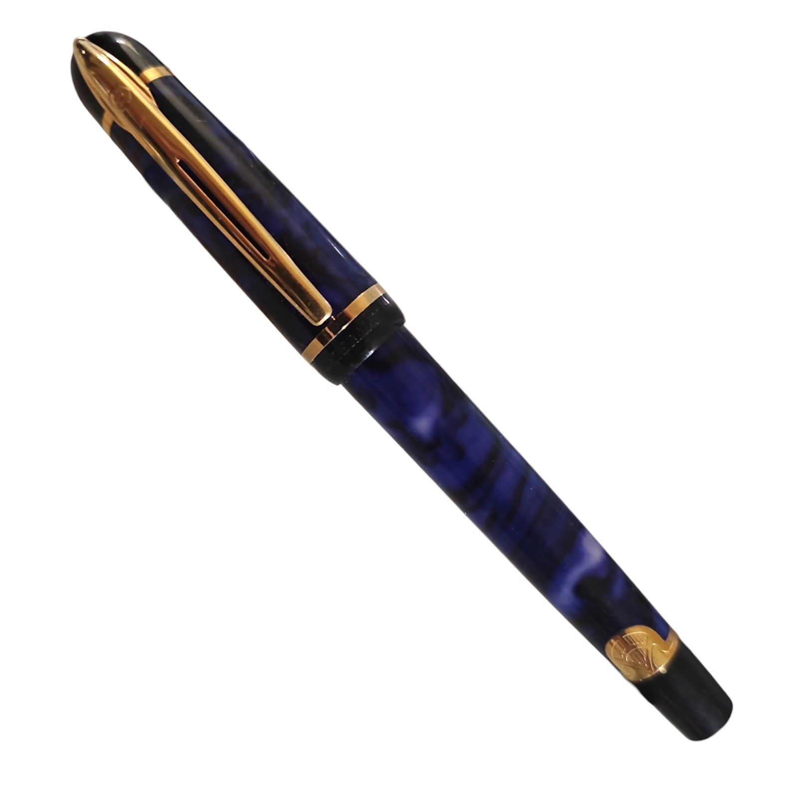 Waterman Phileas Fountain  Pen  Blue Marble Medium Pt