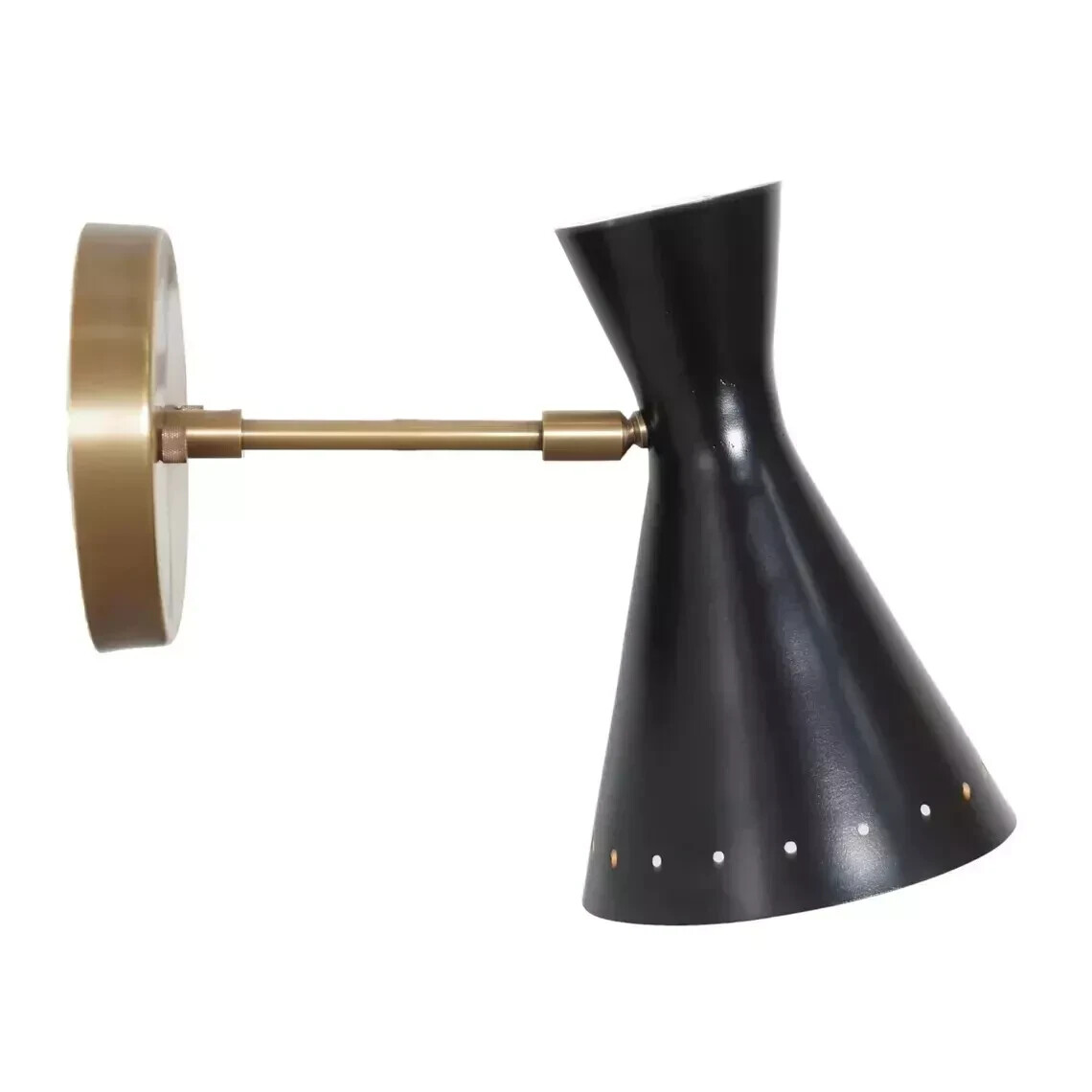 Wall Sconce Stilnovo Style Single Light Brass Mid Century Wall Lamps Fixture