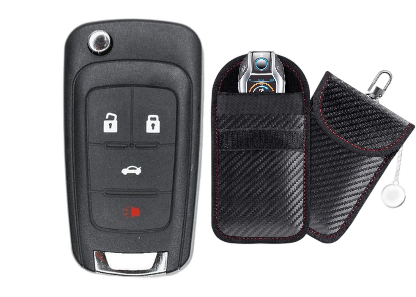 Replacement Flip Key Fob for 2012 Buick LaCrosse FCC OHT01060512 Part w/Case