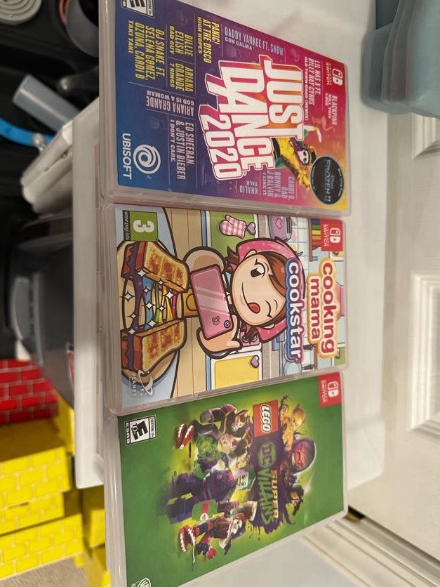 Nintendo Switch Case Lot - Just Dance 2020, LEGO DC Super Villains, Cooking Mama