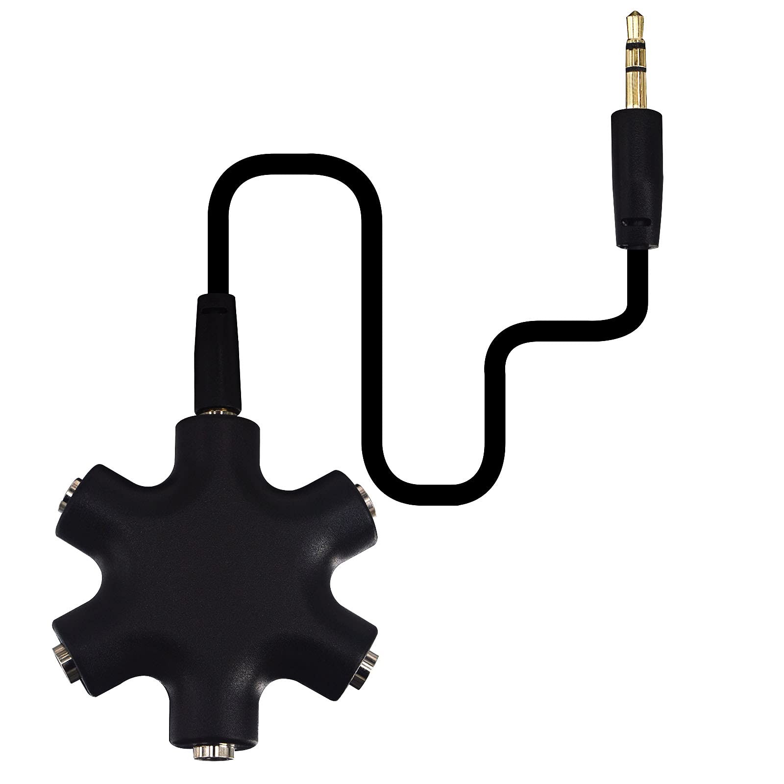 Headphone Splitter - 5-Jack 3.5mm Audio Stereo Adapter for Headsets, Earbuds,...