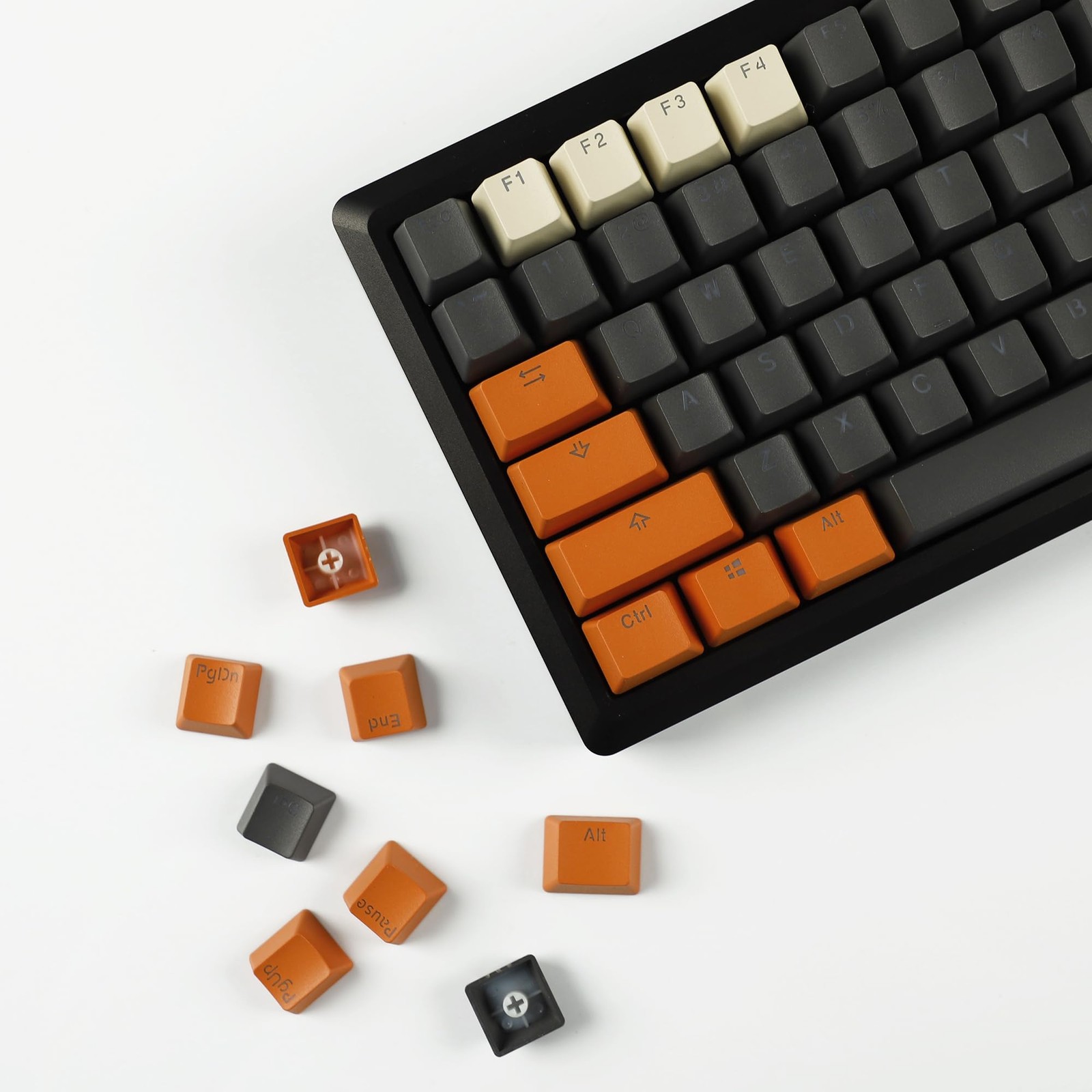 Carbon Miami PBT Double Shot Shine Through ANSI Backlit Keycaps for MX Mechan...