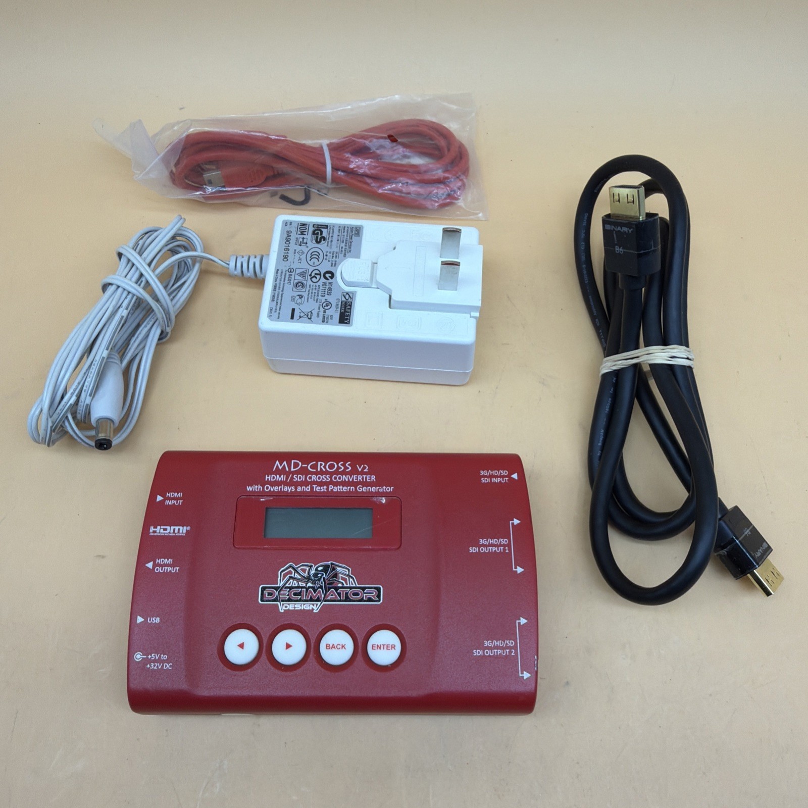 Decimator Design MD-CROSS V2 HDMI/SDI Cross Converter w/Overlays & Test Pattern